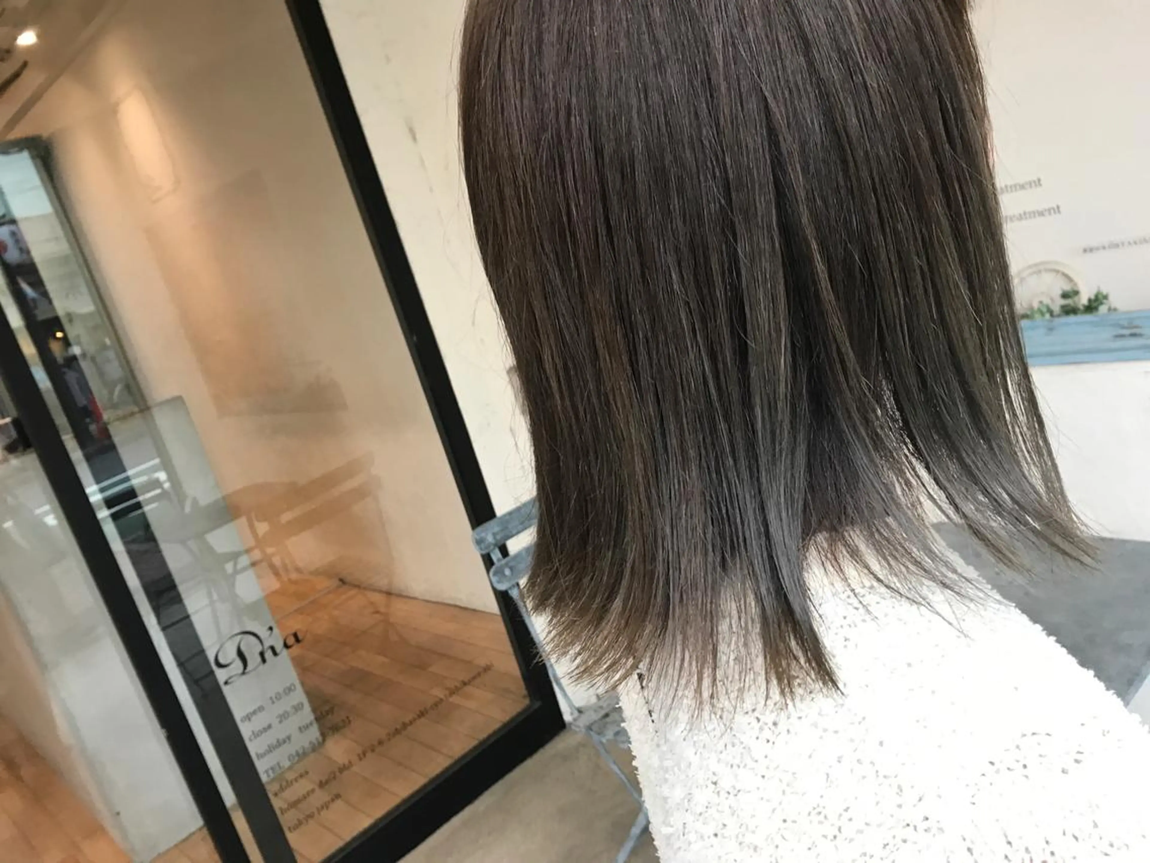 ミディアム カラー グレージュ シルバー シルバーグレージュ オリーブ透明感カラー 表参道/MIKUのヘアスタイル