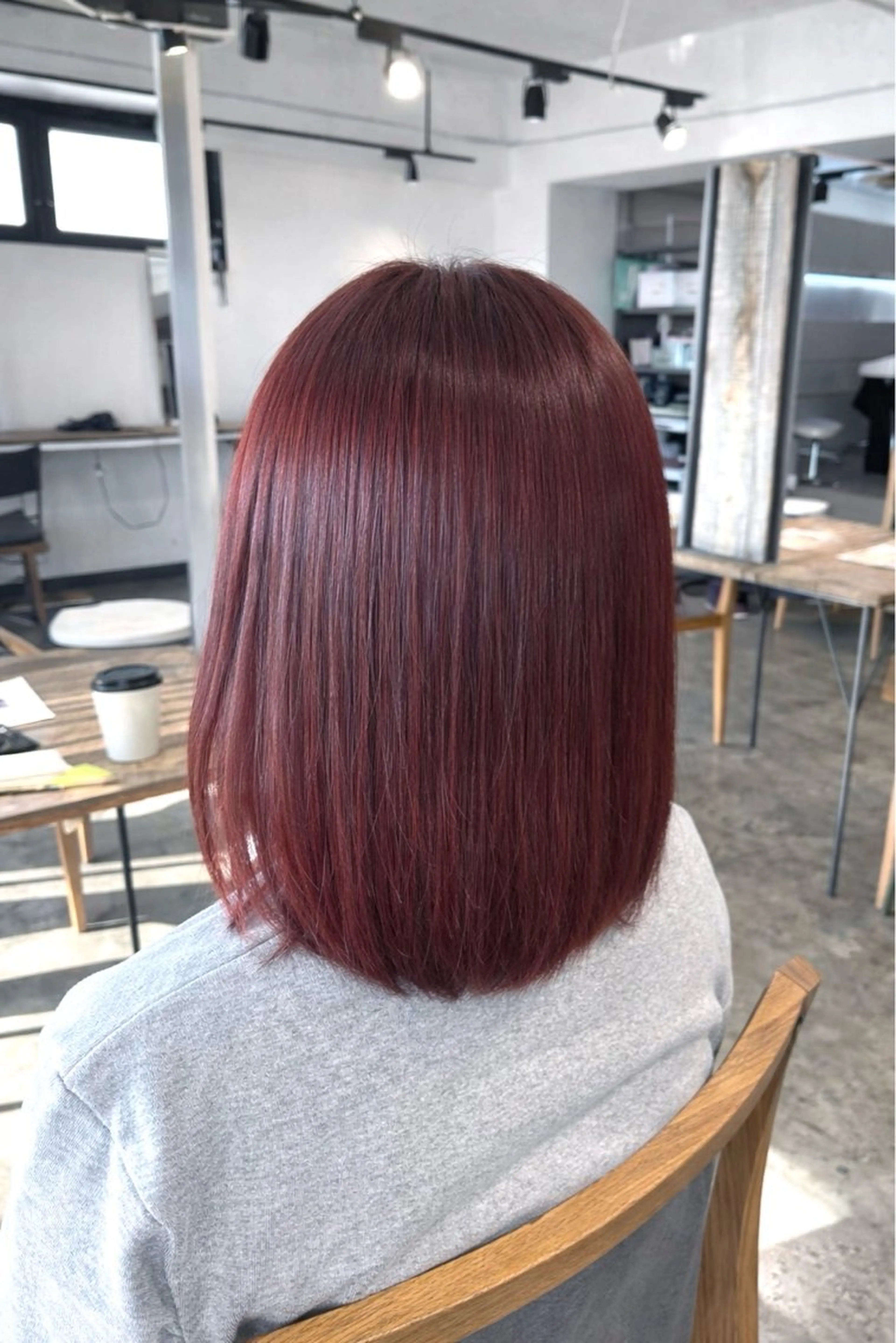 ミディアム カラー ブリーチ ブラウンカラー カシス 透明感カラー ブリーチなしカラー ヘアカラー トリートメント 🌼ブリーチ/個性派 ヘアセットMei🌼のヘアスタイル