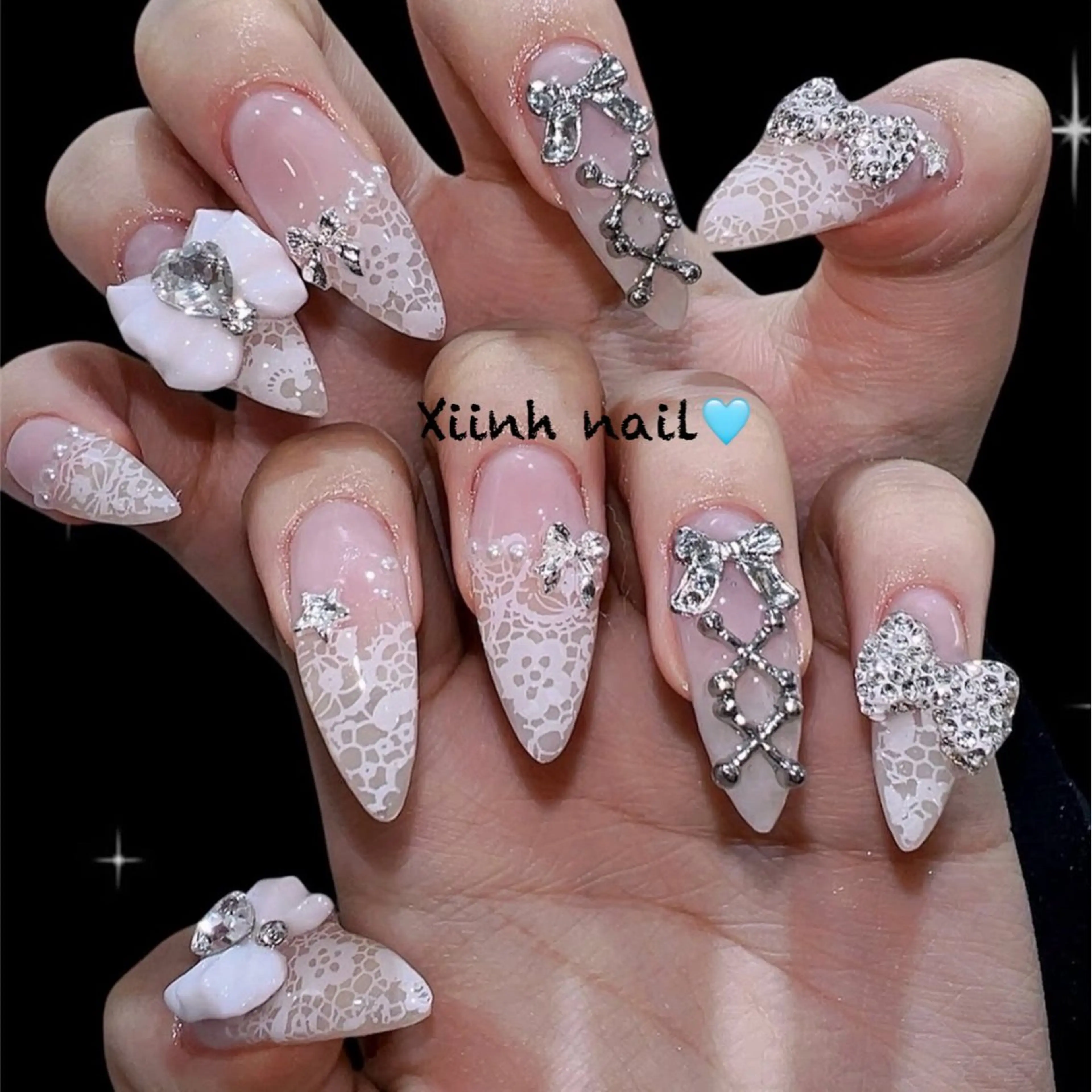 ネイル チークネイル 桜ネイル フットネイル フレンチネイル ジェルネイル XIINH NAIL SALONのネイルデザイン