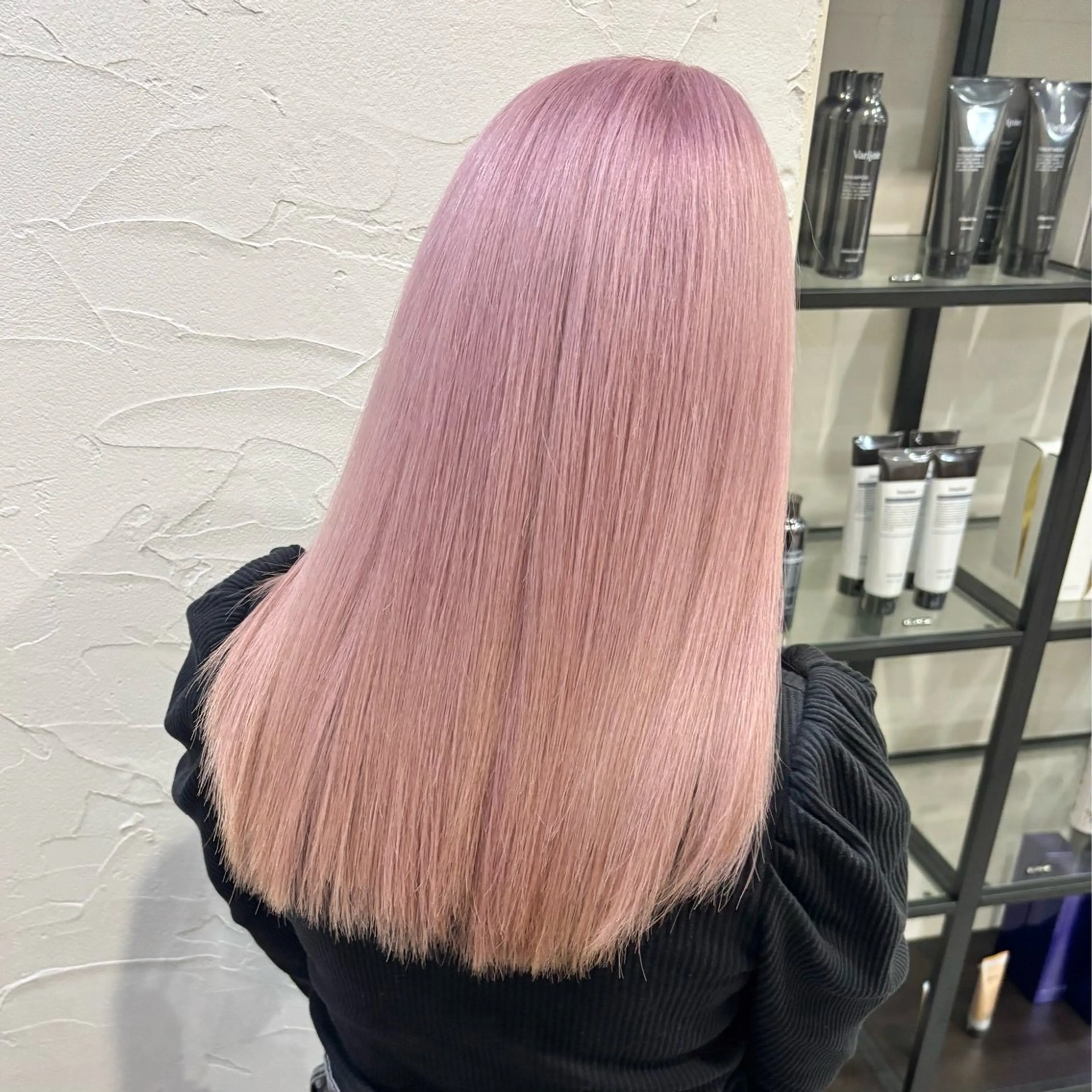 セミロング カラー ピンクカラー ヘアカラー 痛ませないブリーチ✨ SASSAのヘアスタイル