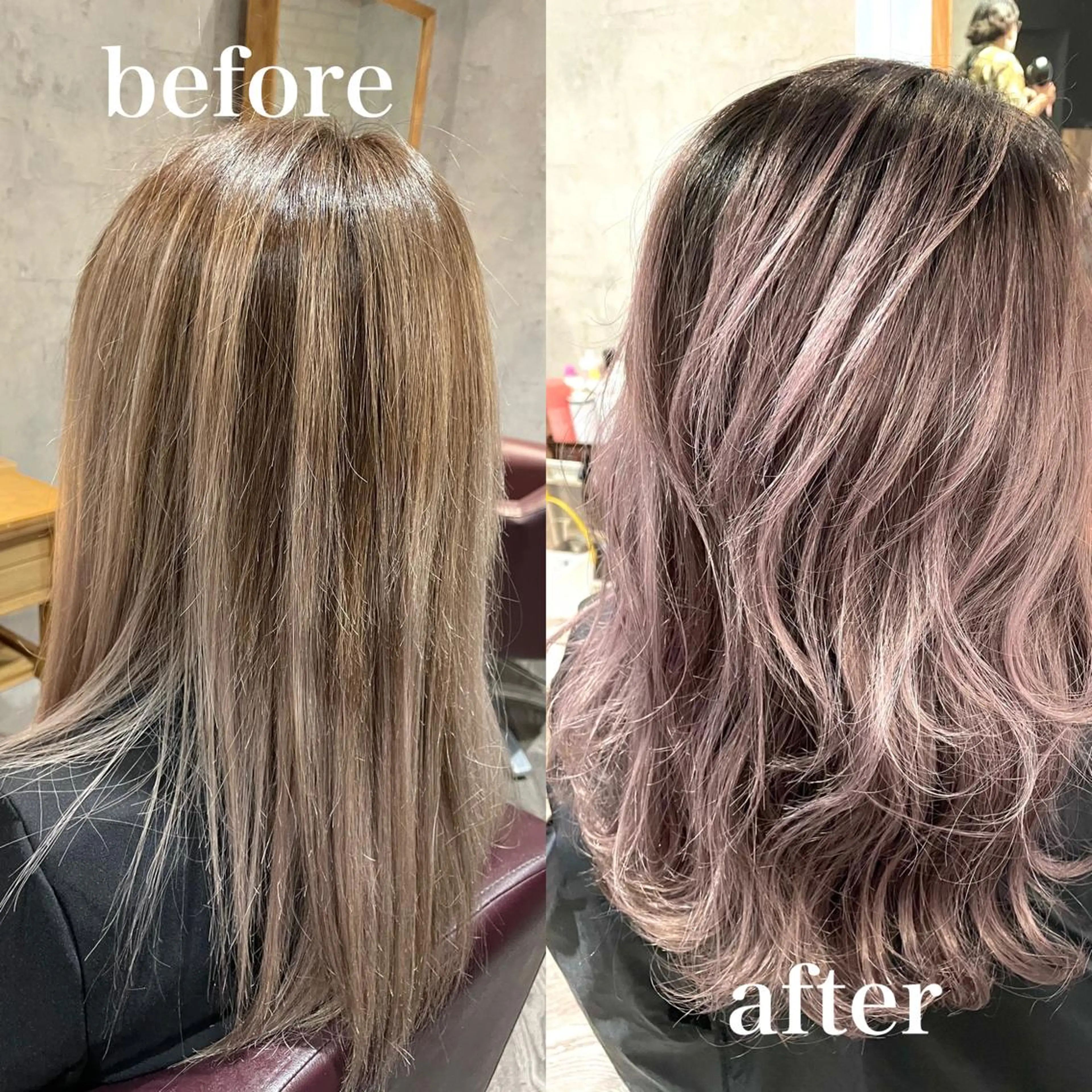 ロング カラー バレイヤージュ レイヤーカット ヘアカラー トリートメント レイヤー/ウルフ ハイトーンhiroのヘアスタイル