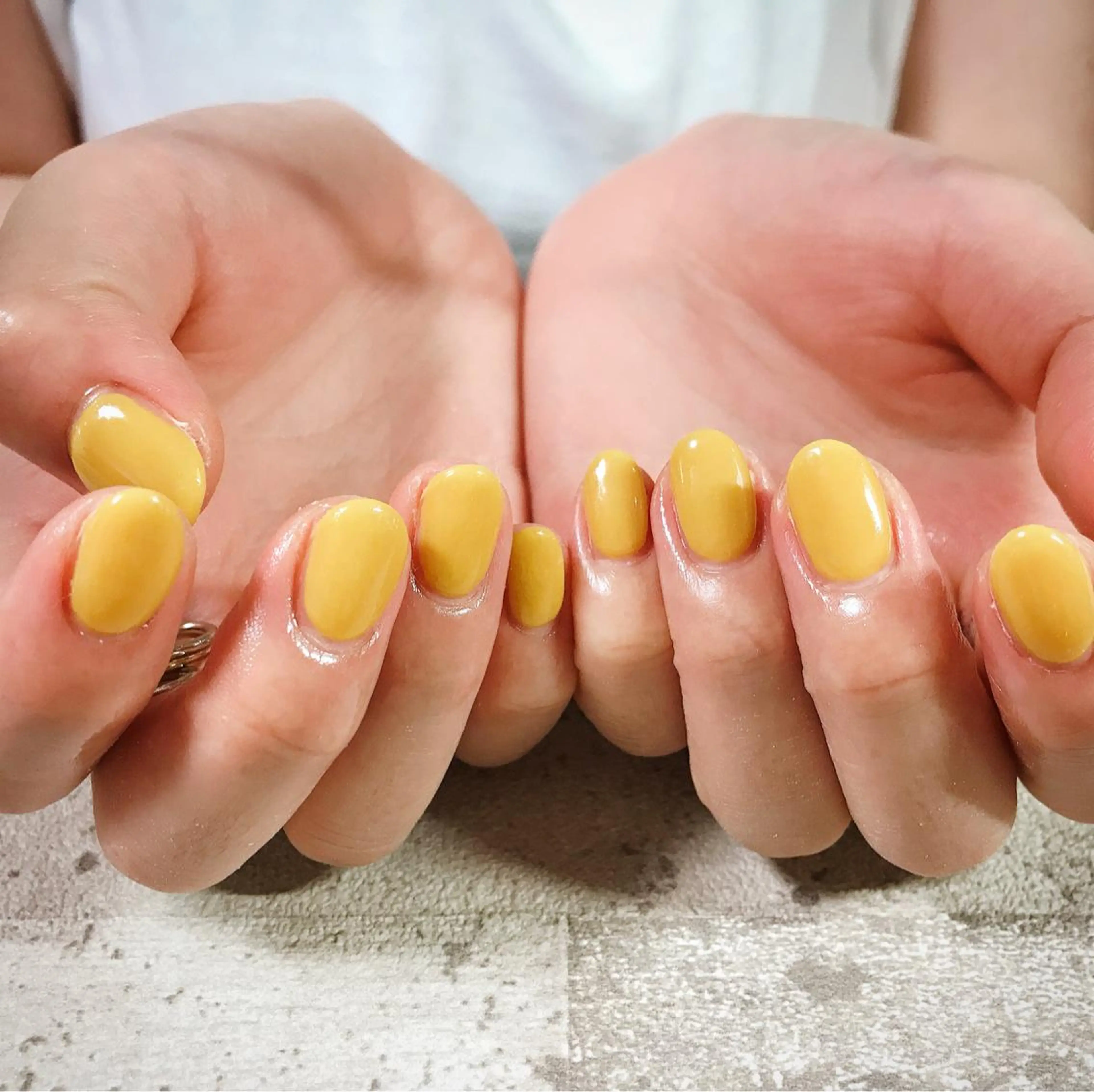 ネイル 黄色 kikinail 溝の口のネイルデザイン