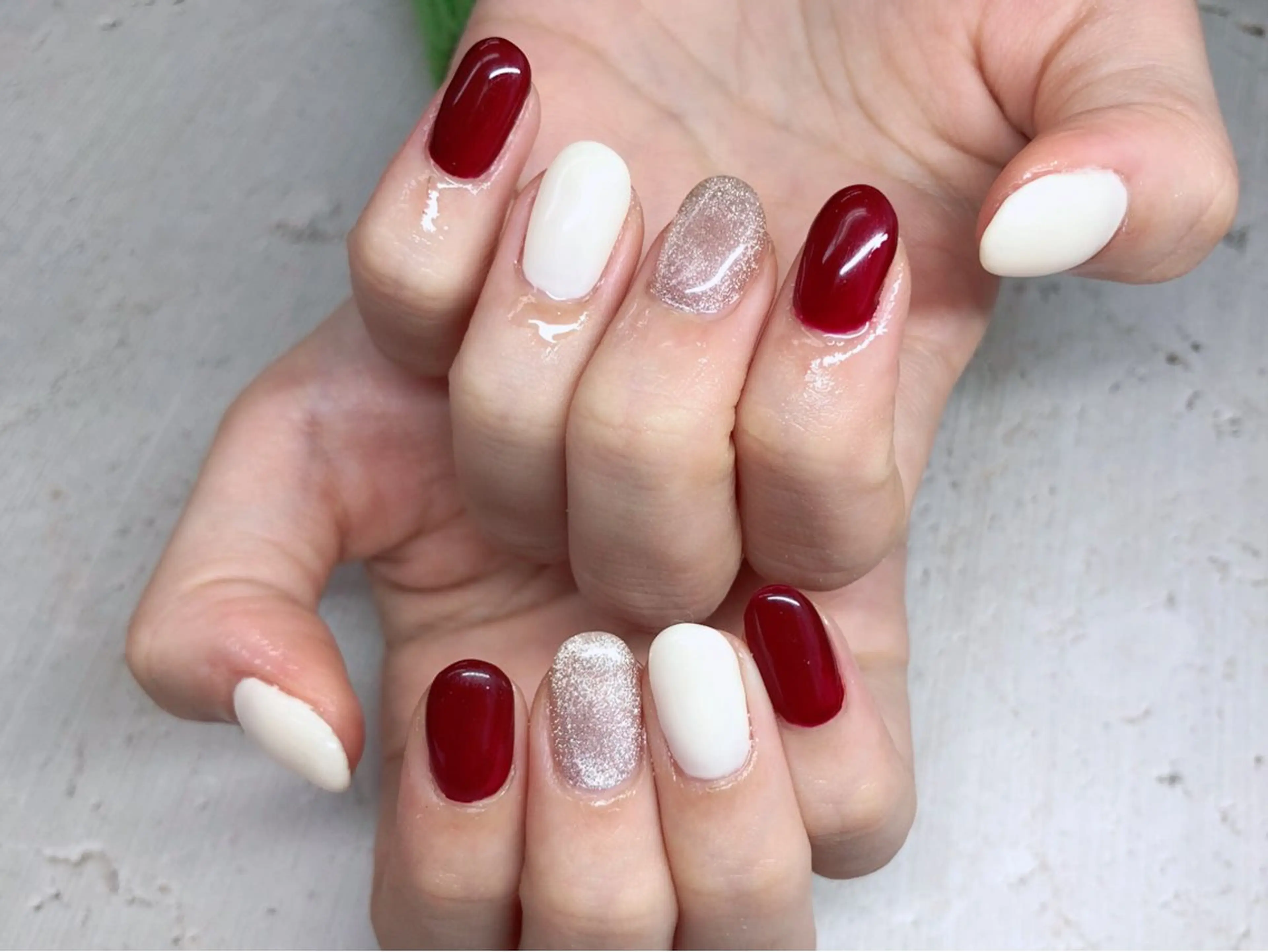 ネイル マグネットネイル ワンカラーネイル Nail Salon LHASAのネイルデザイン