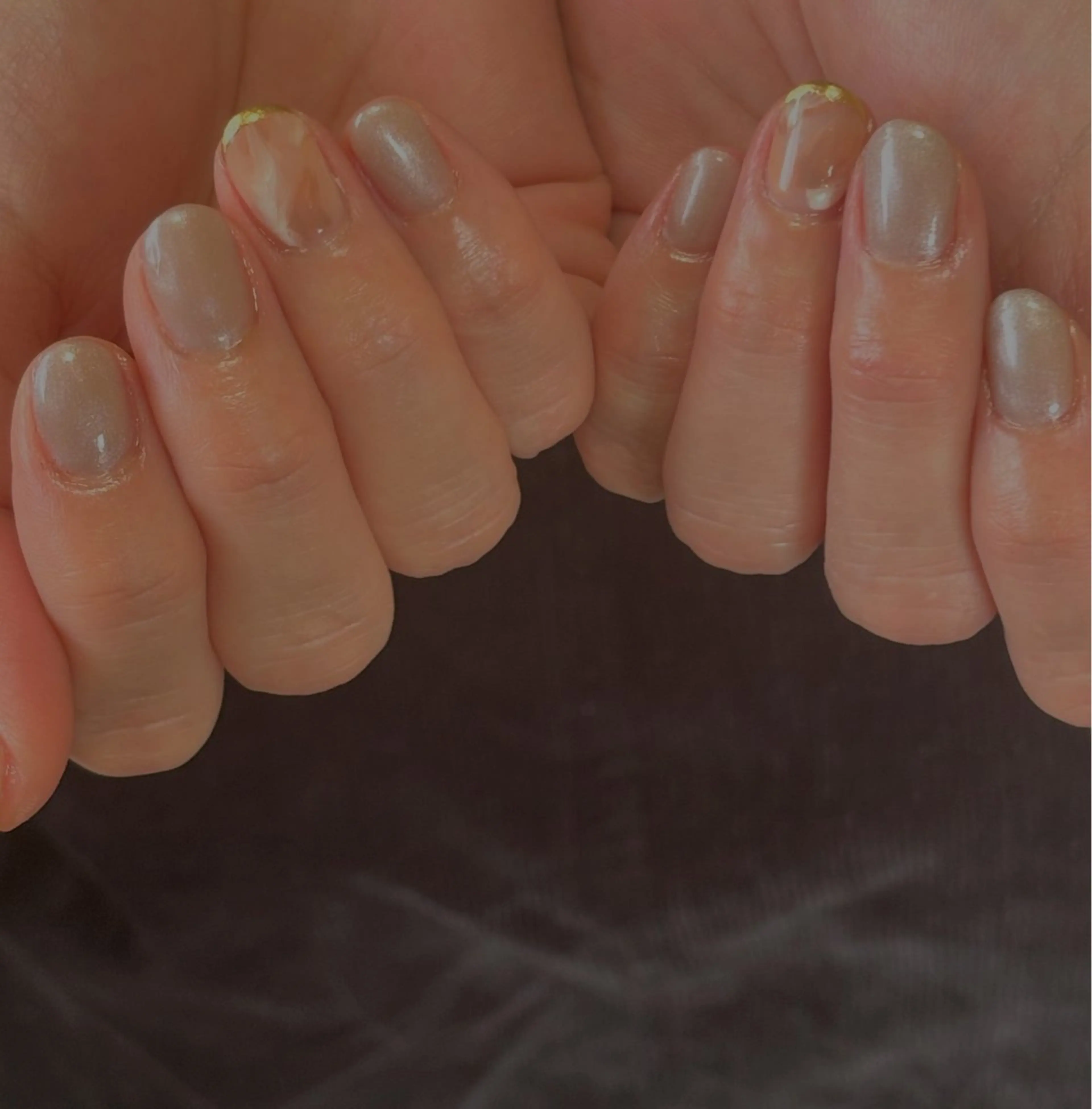 ネイル ブラウン ジェルネイル キラキラネイル マグネットネイル ニュアンスネイル ハンドネイル tamu nail 　金町のネイルデザイン