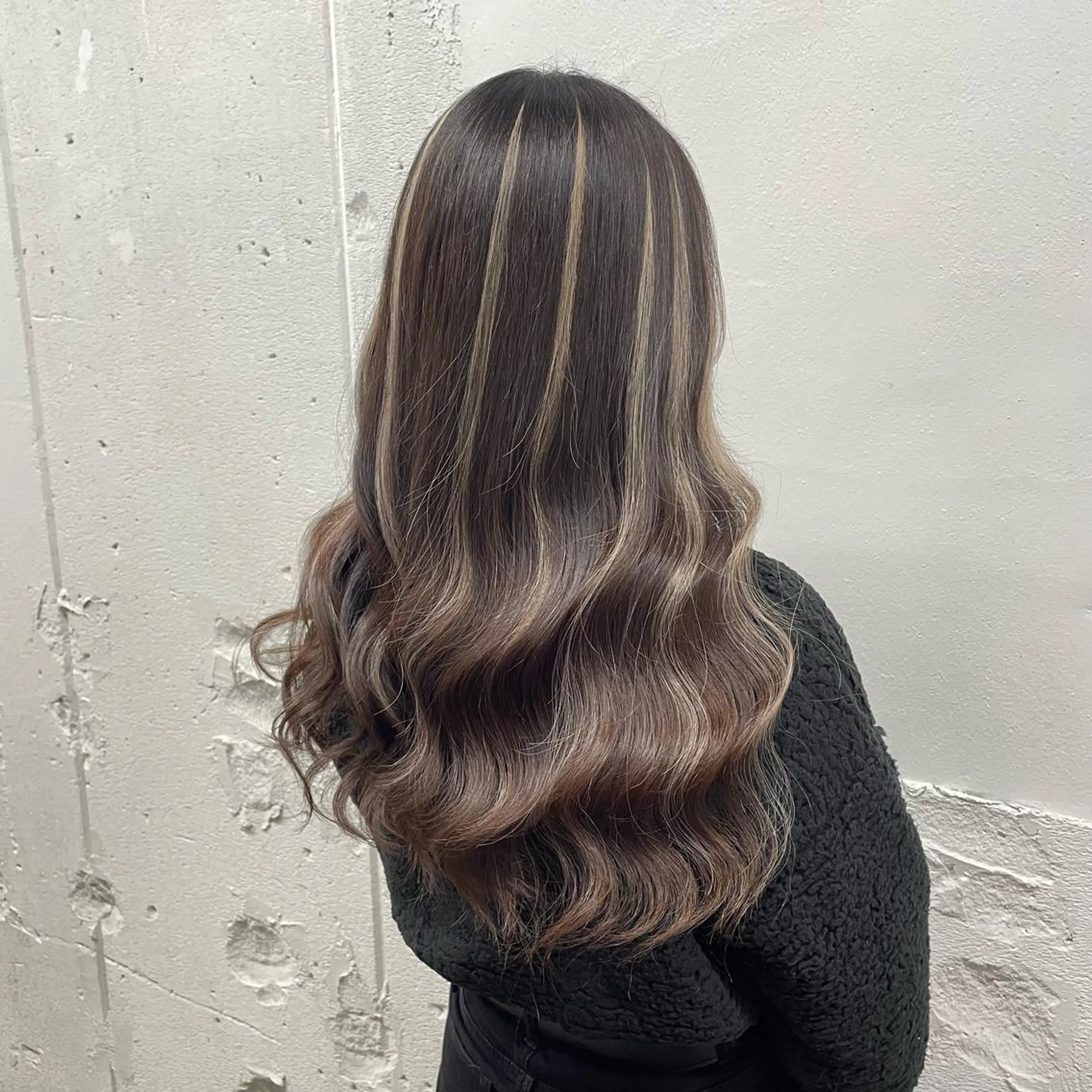 ロング カラー シールエクステ バレイヤージュ ミストバング ダブルカラー  フェイスフレーミング ヘアカラー エクステ 🧡艶髪ちゅるん髪 🫧🧡YUKI❄️のヘアスタイル