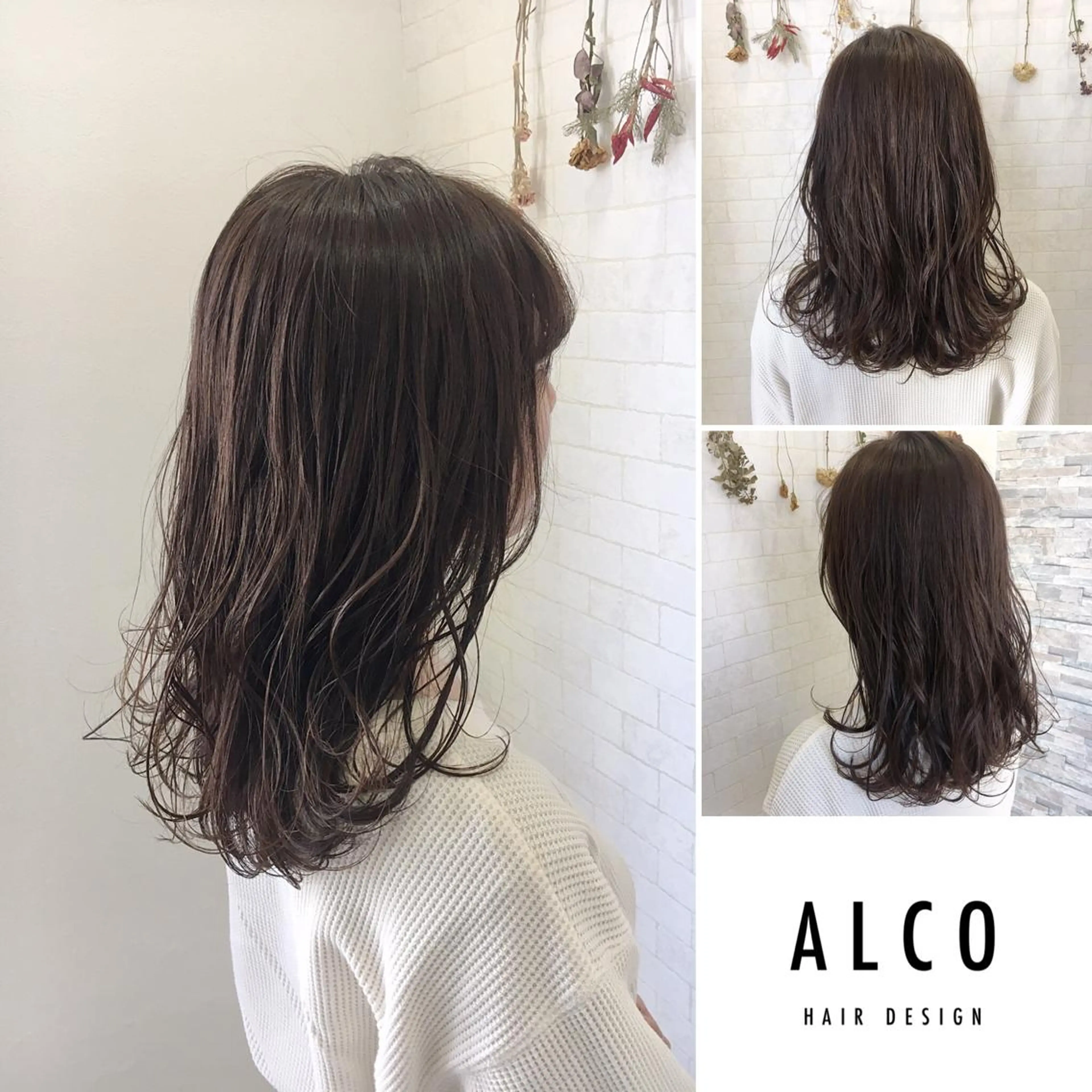 ミディアム カラー ワタイショウタ 髪質改善✨眉毛サロンのヘアスタイル