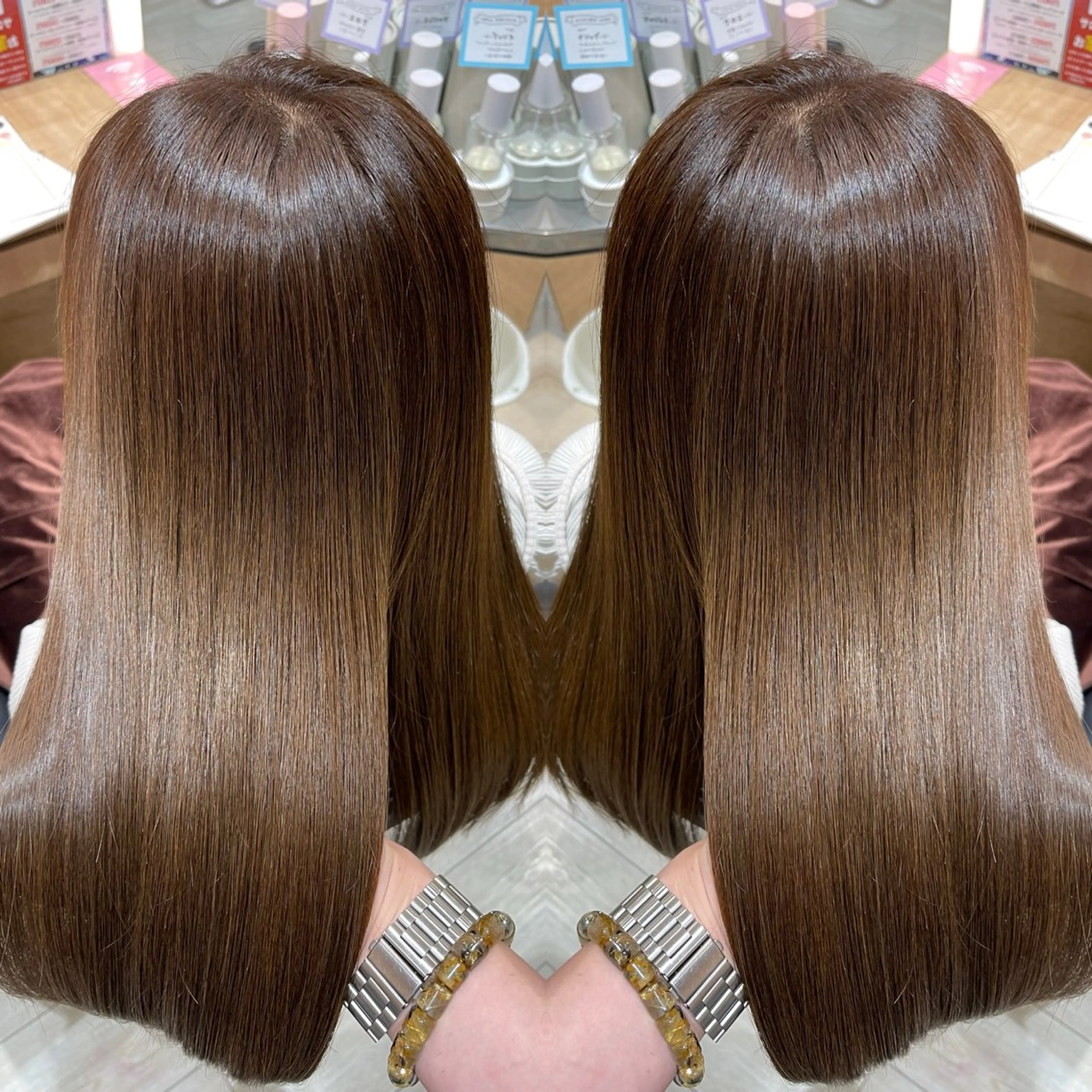 ロング カラー パーマ 縮毛矯正 トリートメント 🦋透明感カラー / 森脇　大登のヘアスタイル