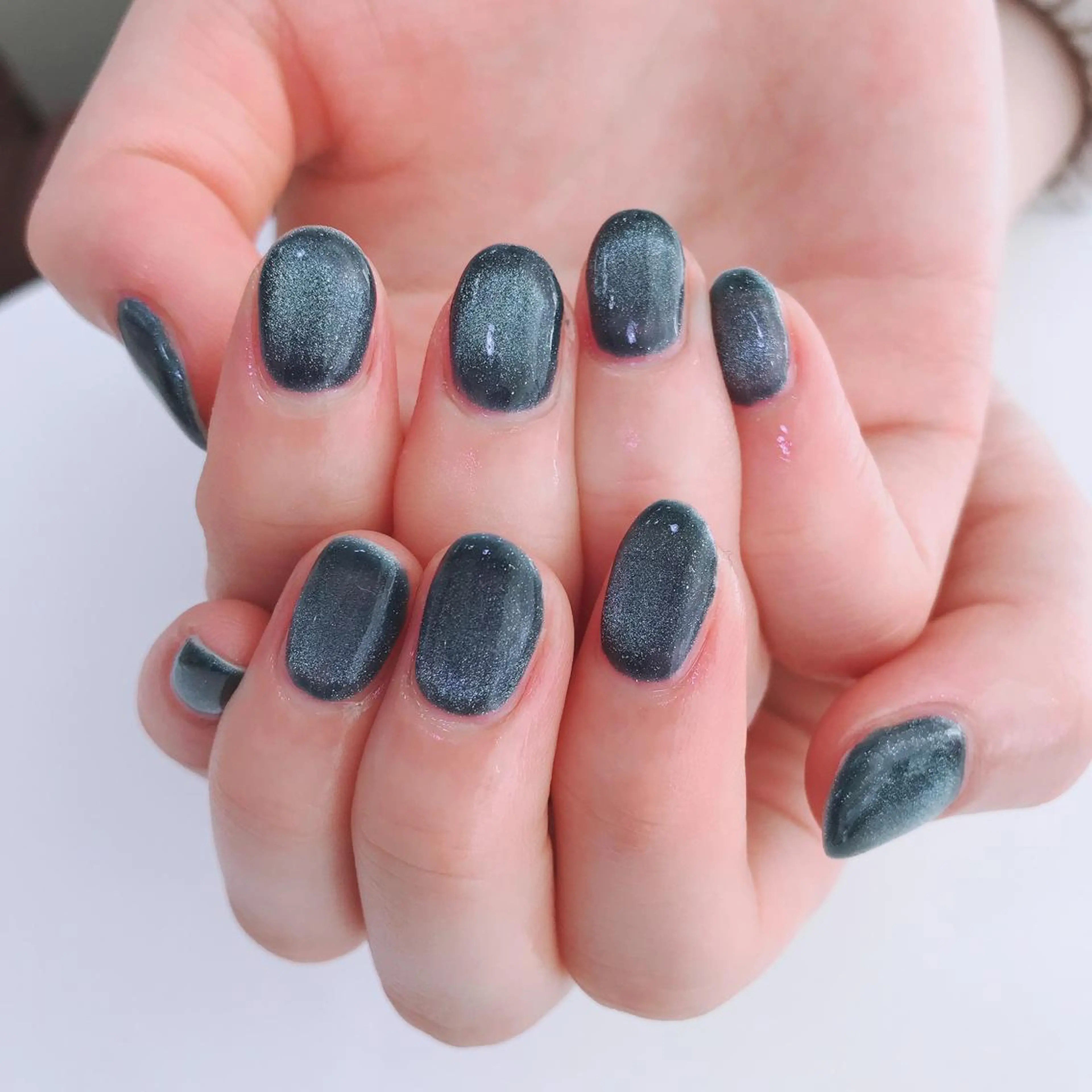 ネイル ブルー マグネットネイル ハンドネイル フットネイル Nailsalon Julius luna所属・Juliusluna FUZUKIのネイルデザイン