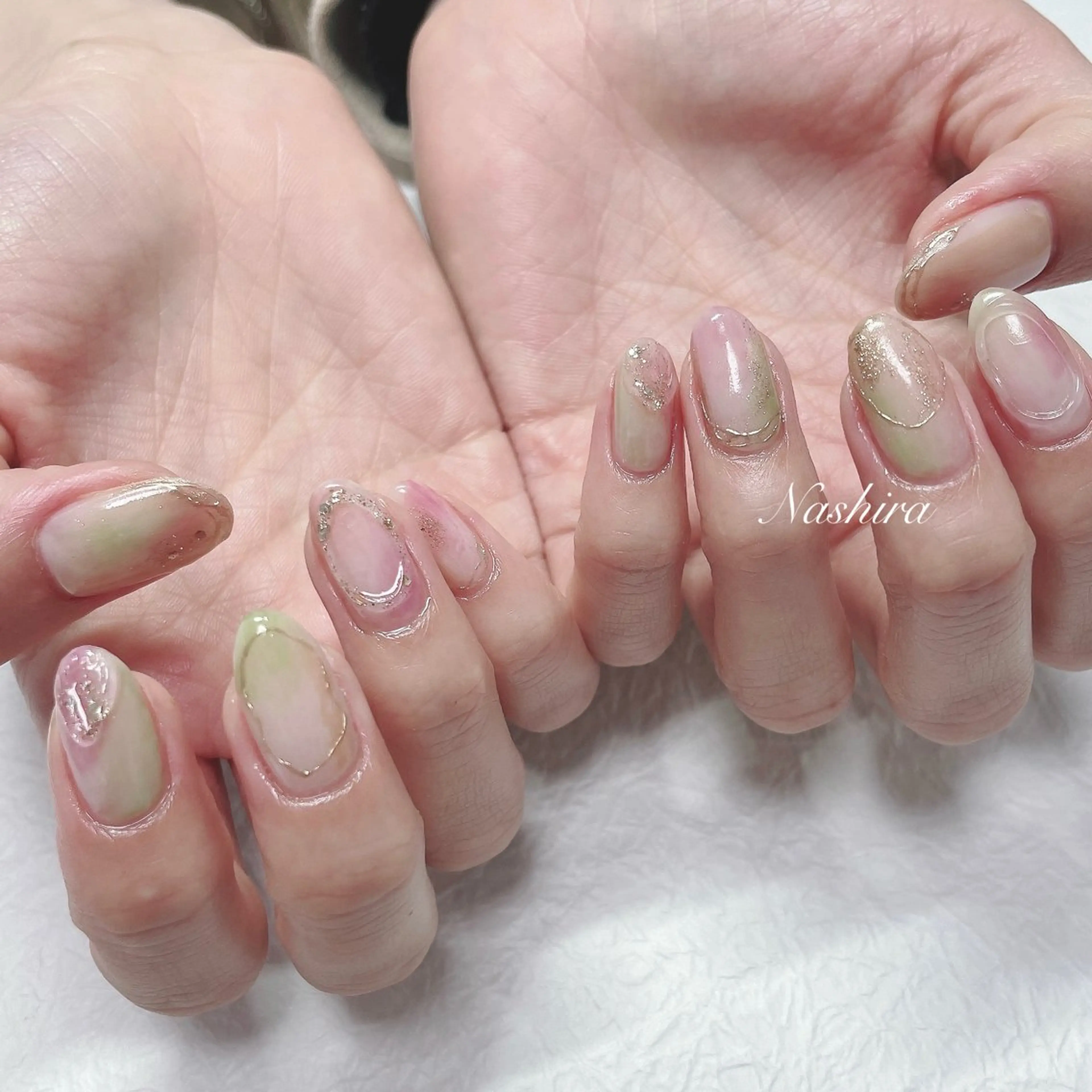 ネイル アートネイル ニュアンスネイル Nashira moeのネイルデザイン