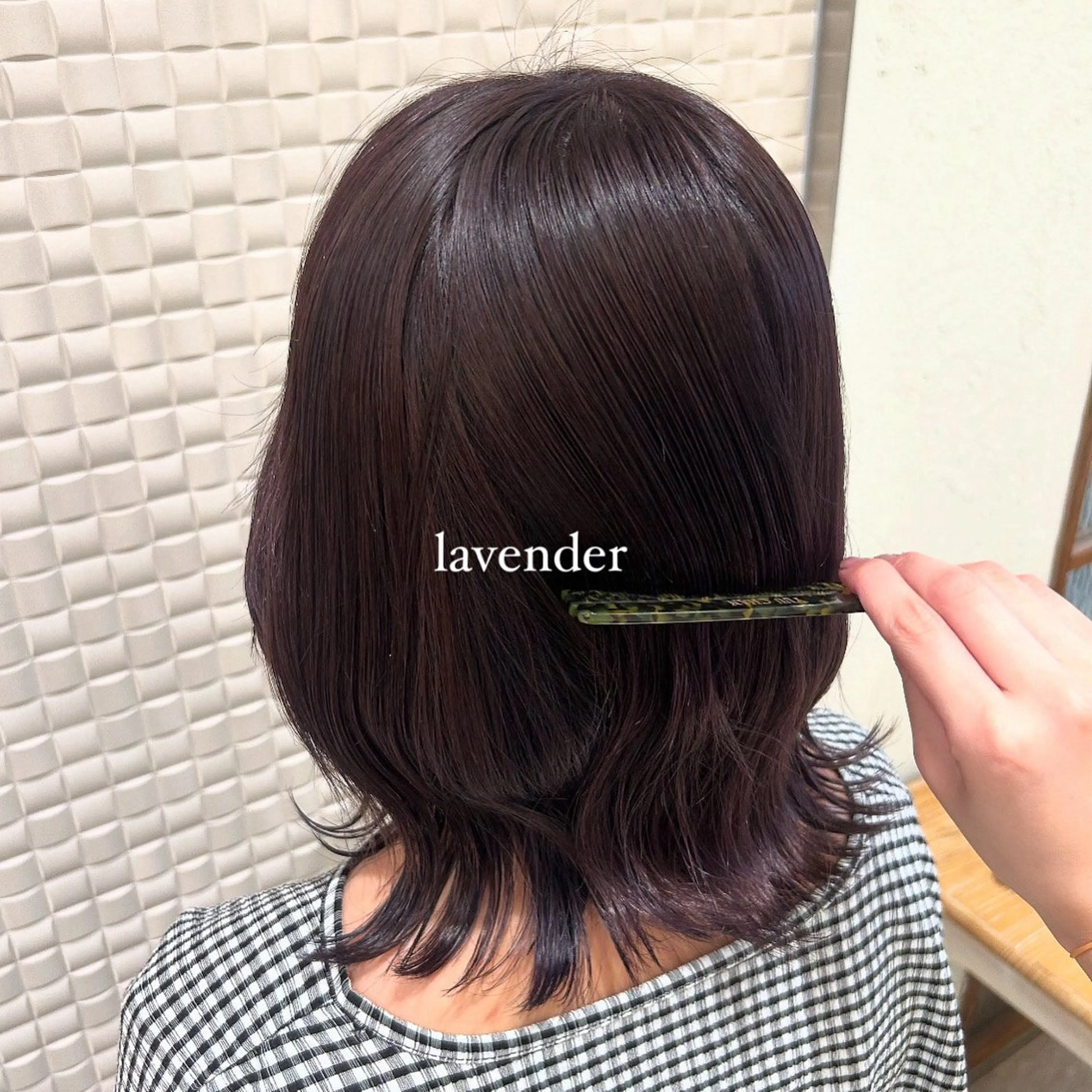 ミディアム カラー ブリーチ ラベンダーカラー 顔周りレイヤーカット /髪質改善/ゆう🤍のヘアスタイル