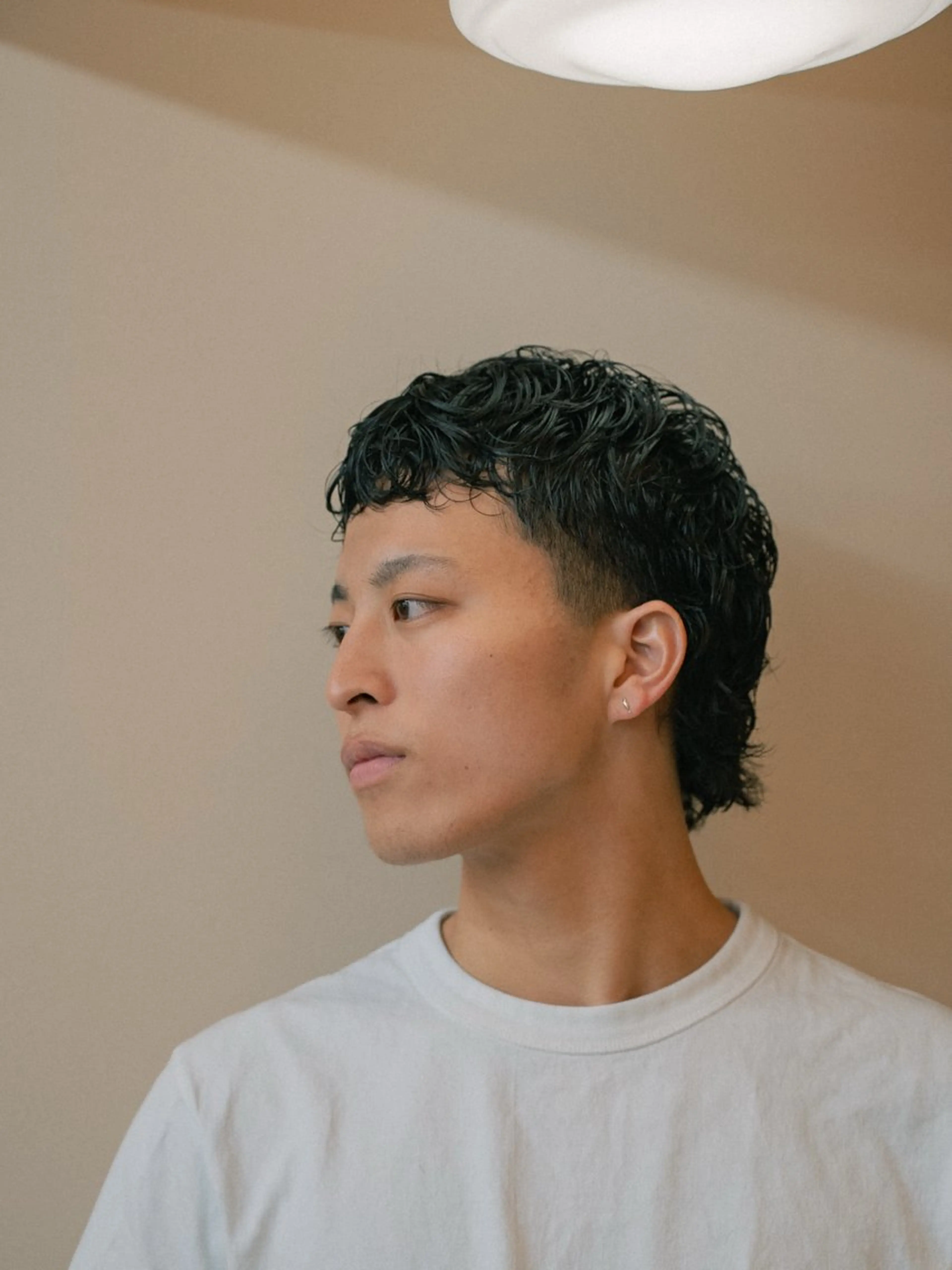 ミディアム カラー パーマ メンズ マレットヘア カット パーマ 🔗メンズサロン🔗 Kieのヘアスタイル