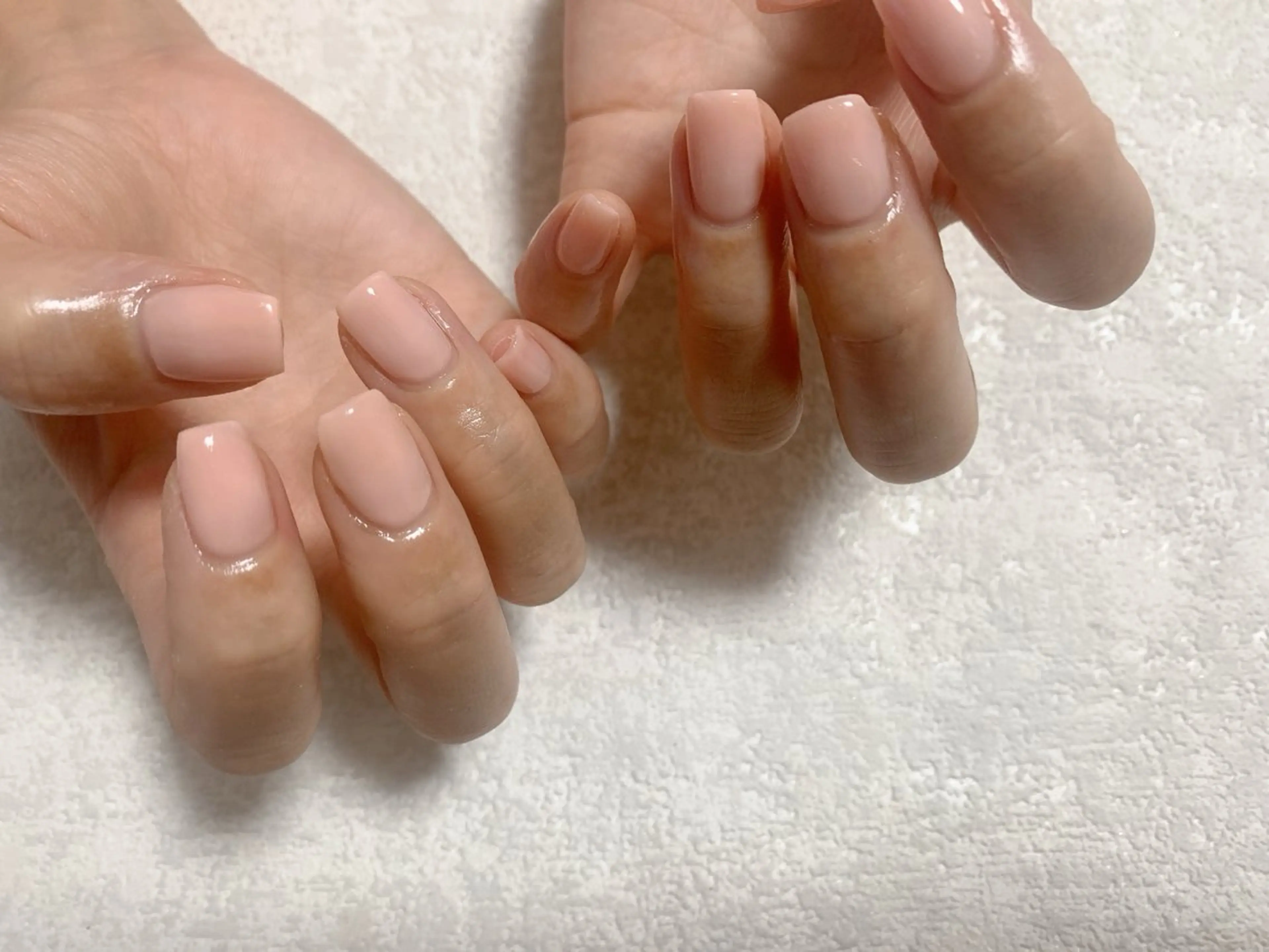 ネイル ジェルネイル メンズネイル ワンカラーネイル パラジェル ピンク kiki nail たまプラーザのネイルデザイン