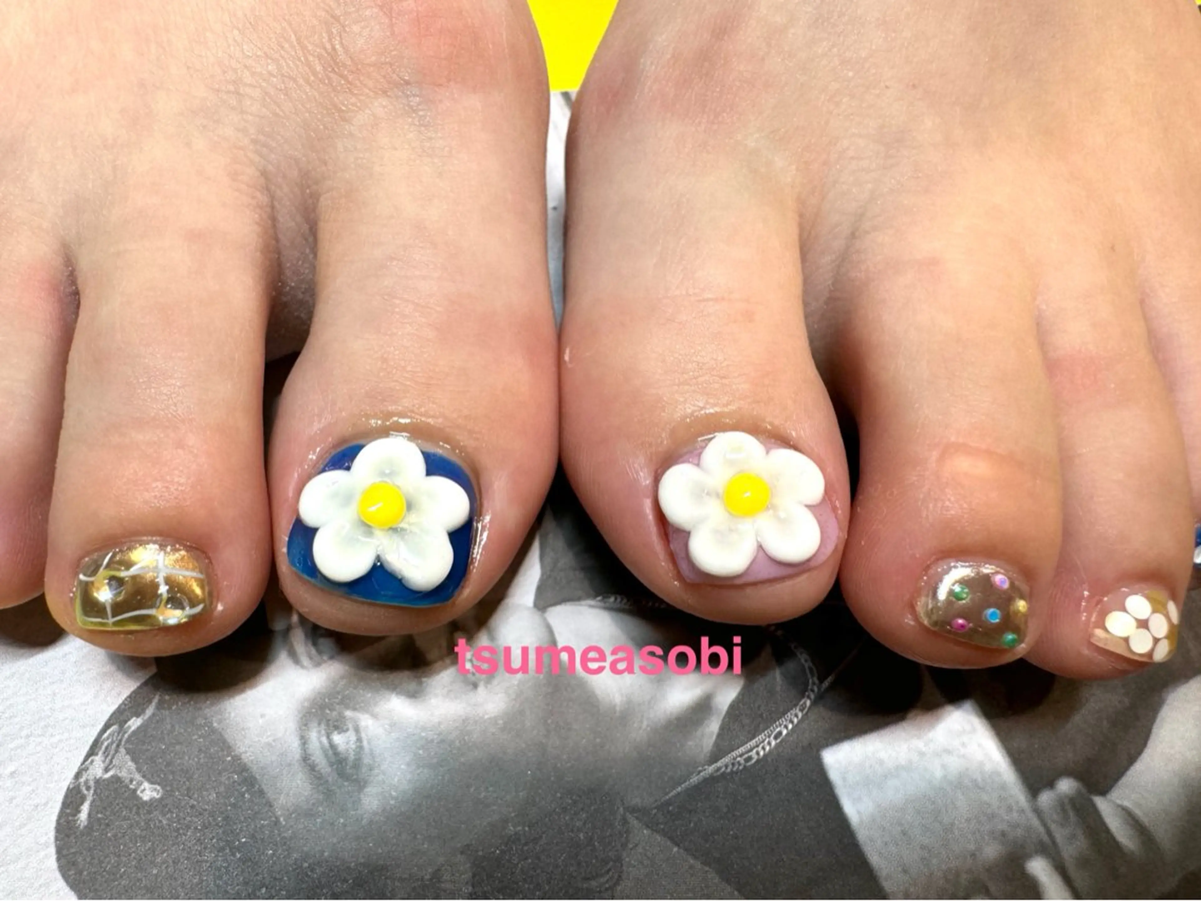 ネイル フラワーネイル フットネイル tsumeasobi所属・tsumeasobi 🪬macoのネイルデザイン