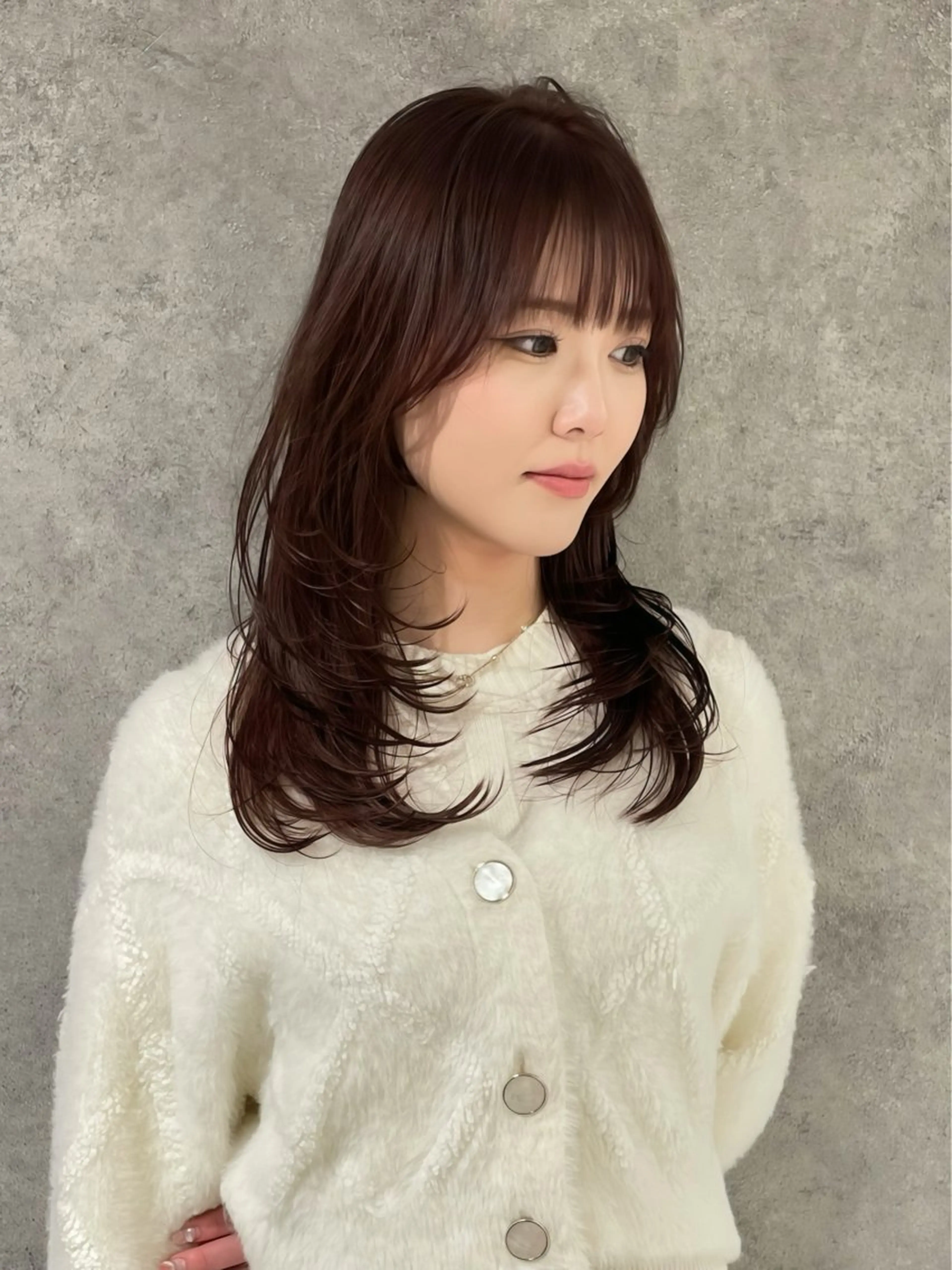 ロング ロングレイヤー 韓国風ヘア レイヤーカット ロング ウルフカット カット ヘアカラー トリートメント 髪質改善縮毛矯正 ◽️河野泰貴のヘアスタイル