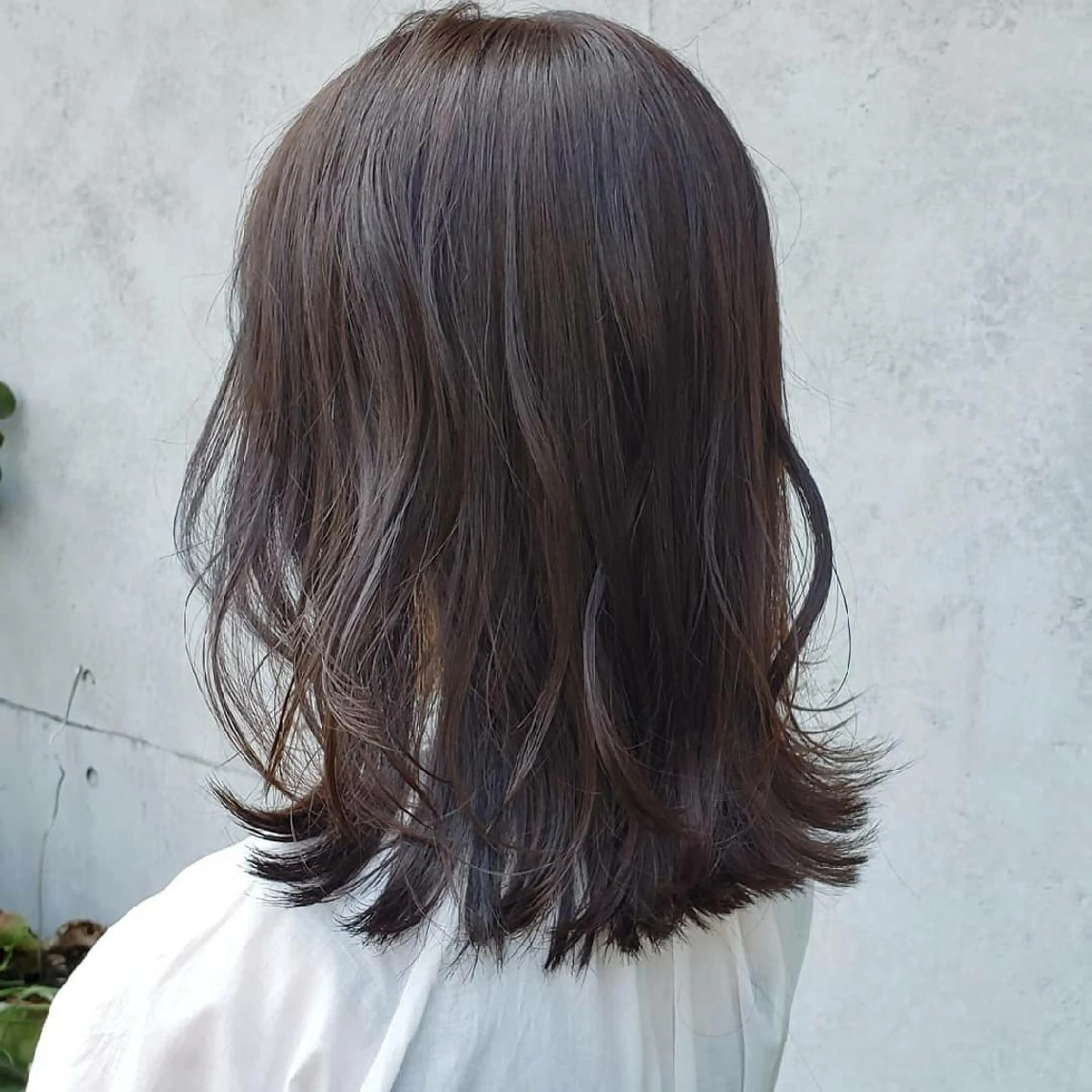 ミディアム カラー アッシュ オレンジ 巻ける髪質改善で美髪 にデザイン✨/よしみのヘアスタイル