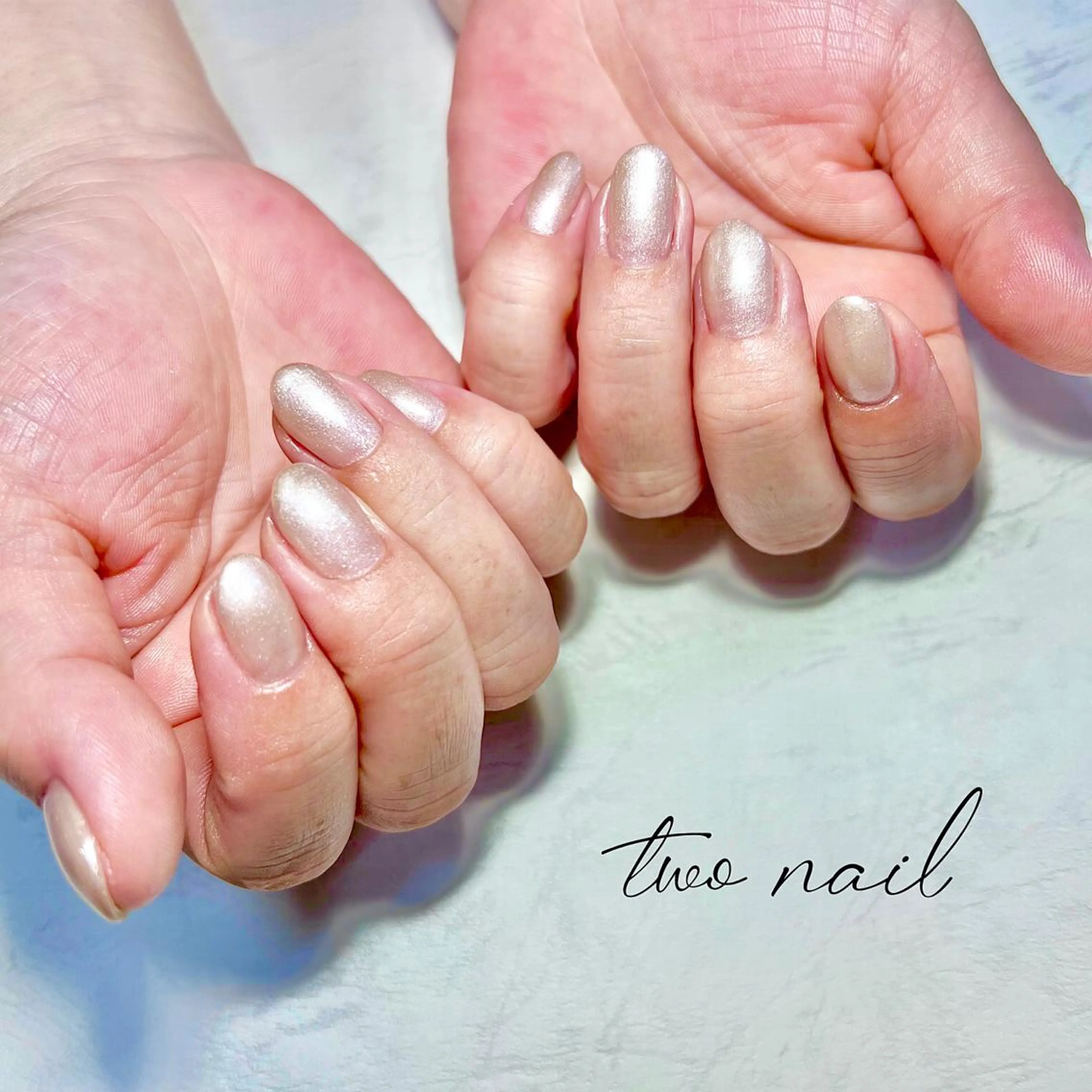 ネイル アートネイル フットネイル ハート ニュアンスネイル ホワイト ハンドネイル two nailのネイルデザイン