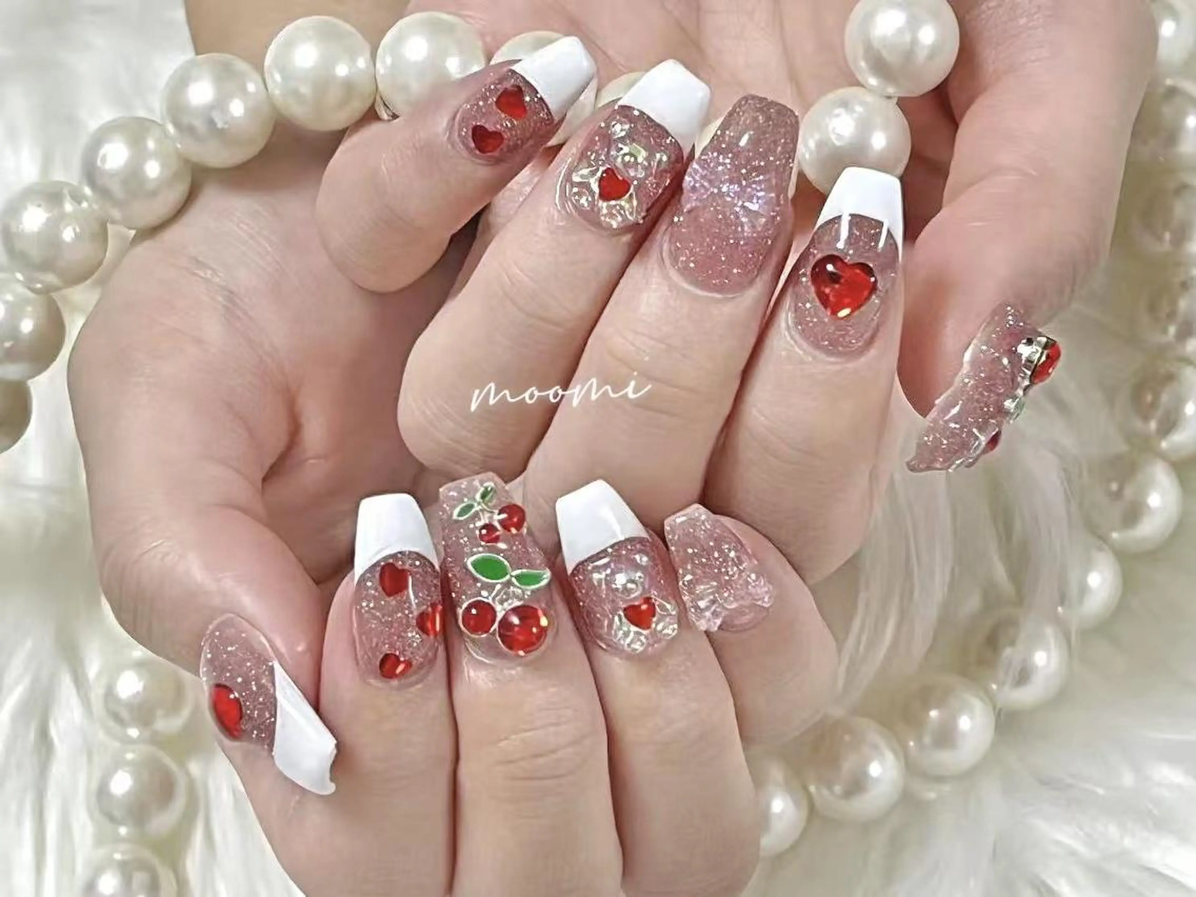 ネイル 長さ出し ジェルネイル グラデーション 韓国ネイル マグネットネイル moomi nail スカルプ専門のネイルデザイン