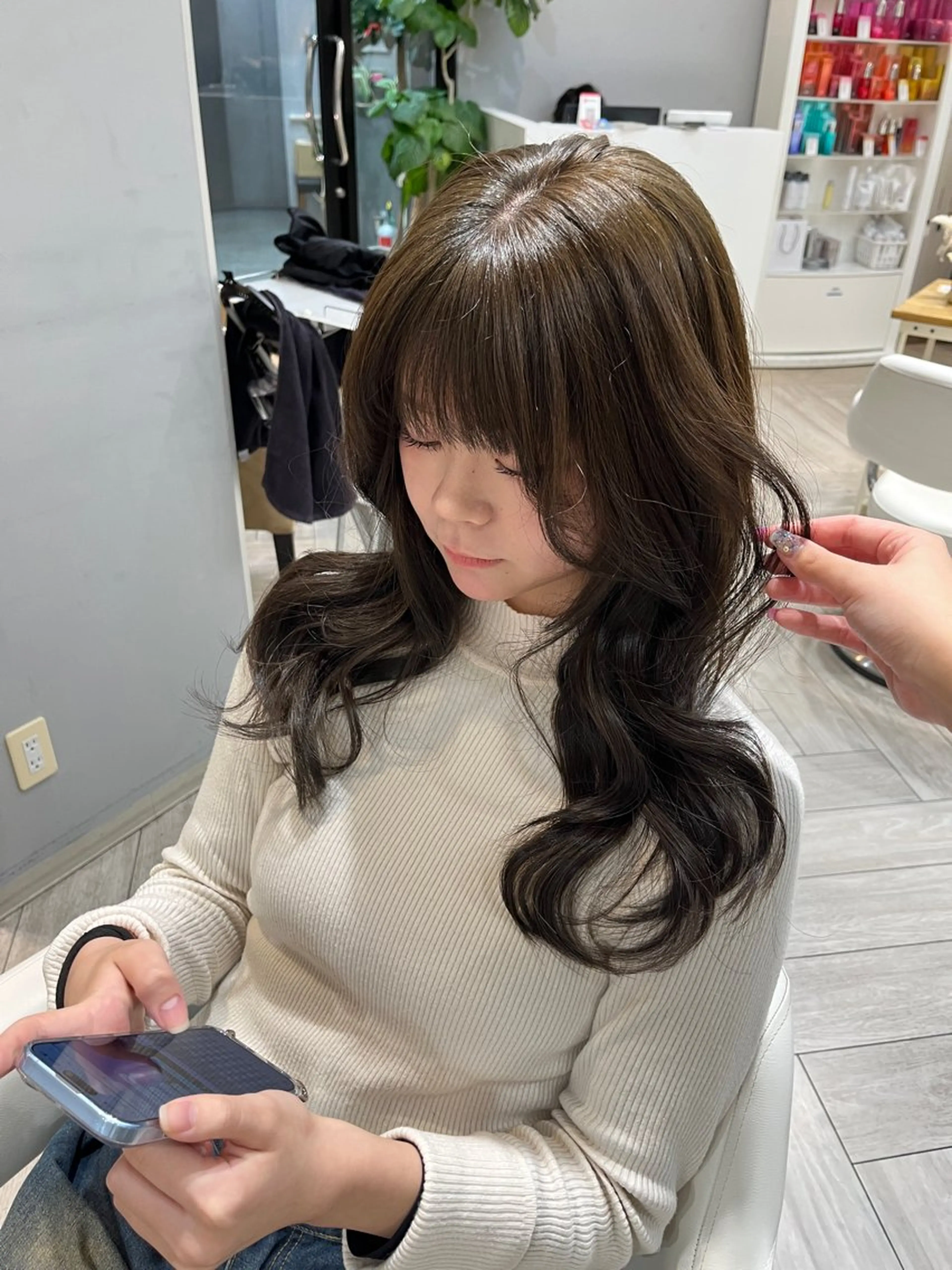 ロング カット ヘアカラー トリートメント AVANCE. chisatoのヘアスタイル