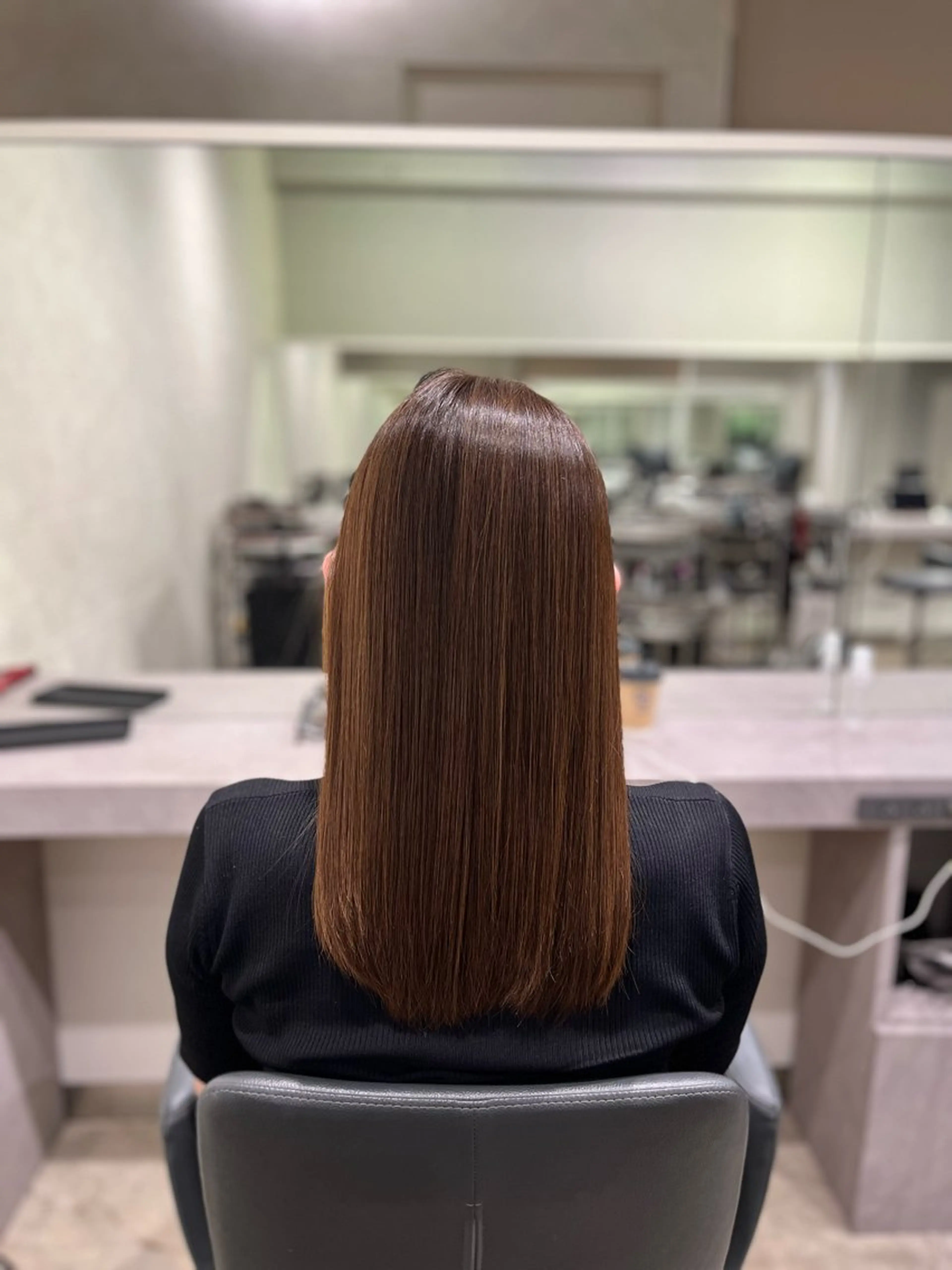 ミディアム パーマ 縮毛矯正 縮毛矯正 特化生田のヘアスタイル