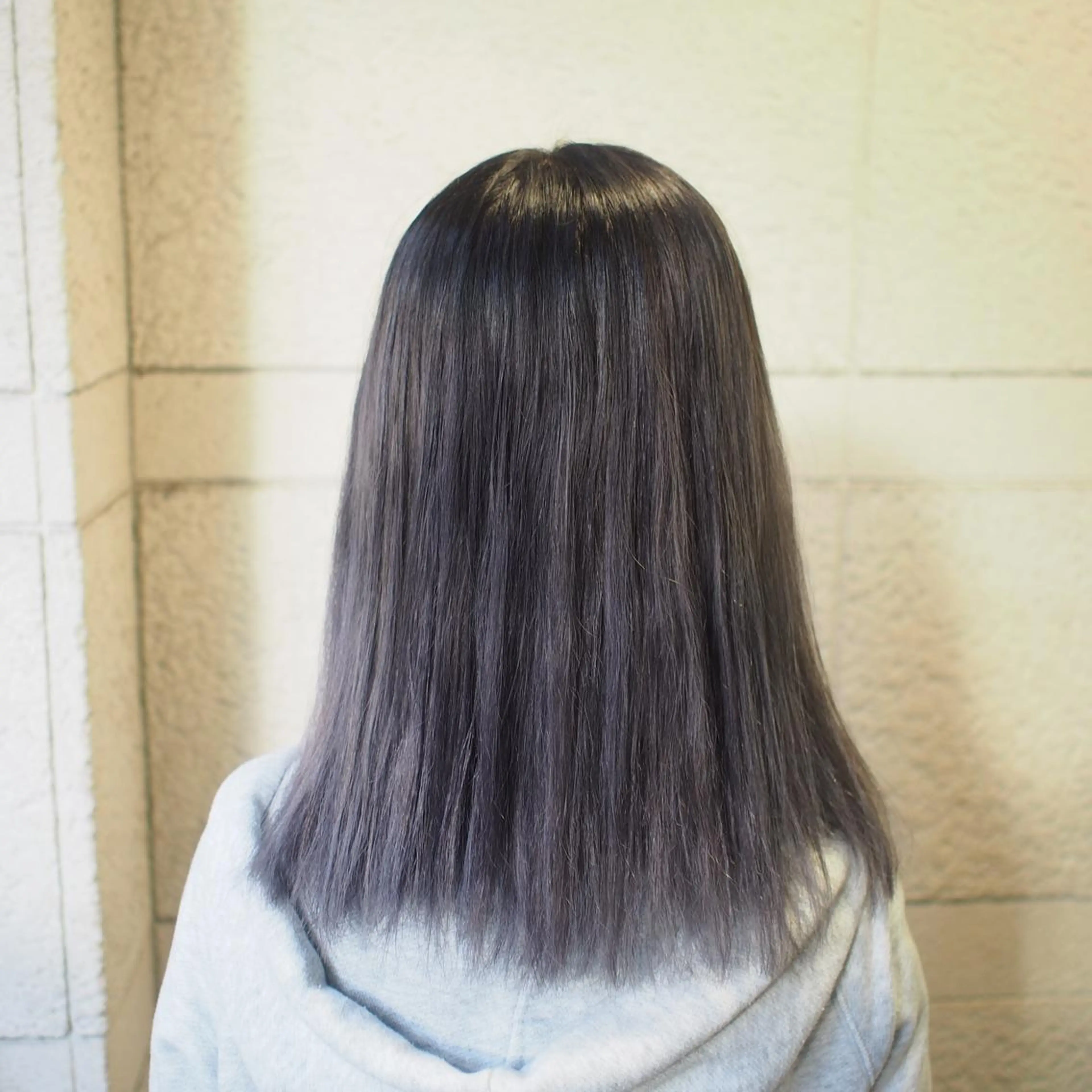 ミディアム カラー ラベンダーカラー ラベンダーグレー レイヤー/エクステ alpha下妻のヘアスタイル