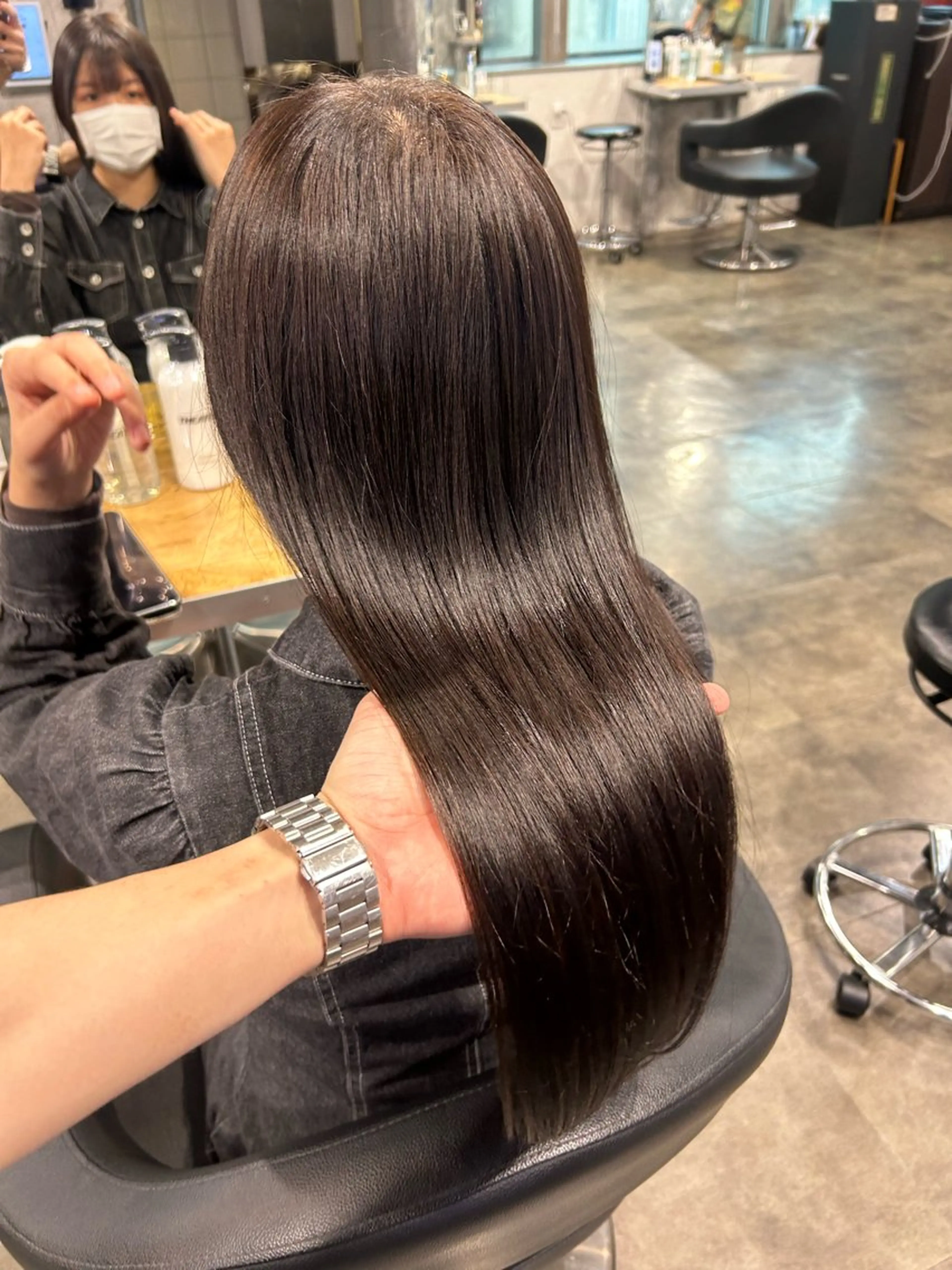 ロング カラー パーマ ヘアアレンジ メンズ ブラウンカラー チョコレートブラウン 髪質改善 【縮毛矯正ブリーチ】 MANATO🌈のヘアスタイル