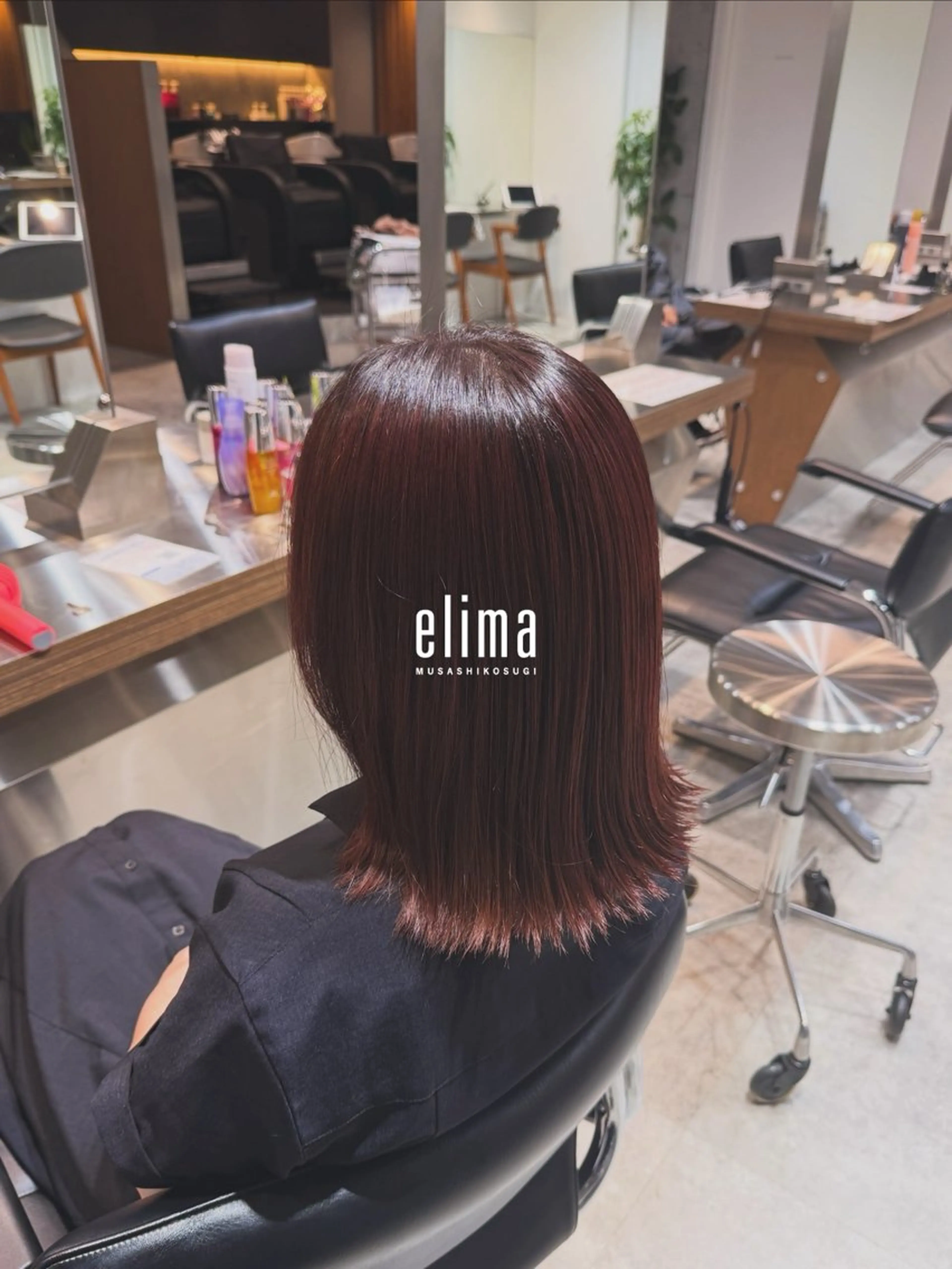 セミロング カラー ヘアカラー トリートメント 髙橋碧 透明感カラー / fifthパーマのヘアスタイル