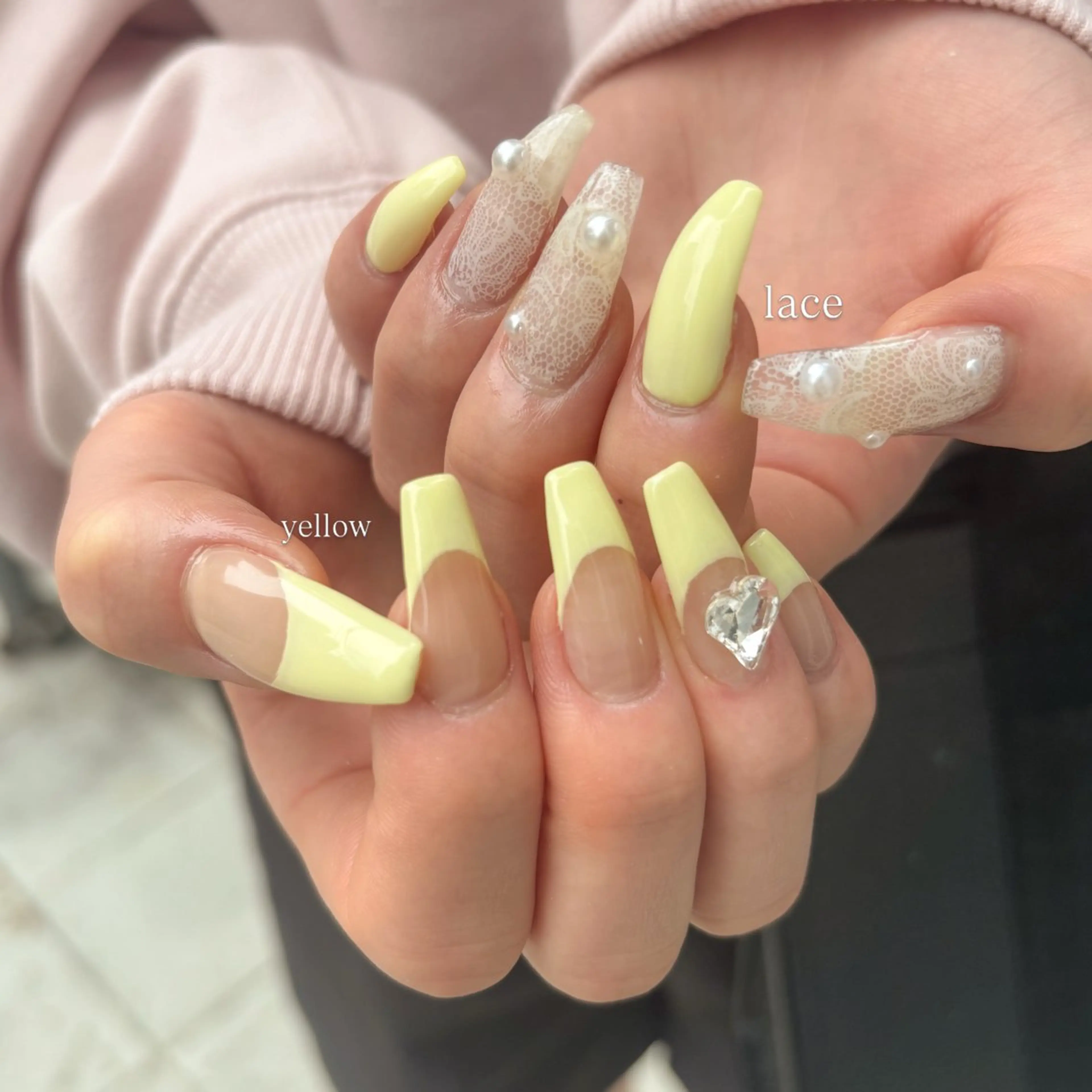 ネイル 黄色 ハンドネイル IZUMIꕤnail 堺筋本町｜心斎橋のネイルデザイン