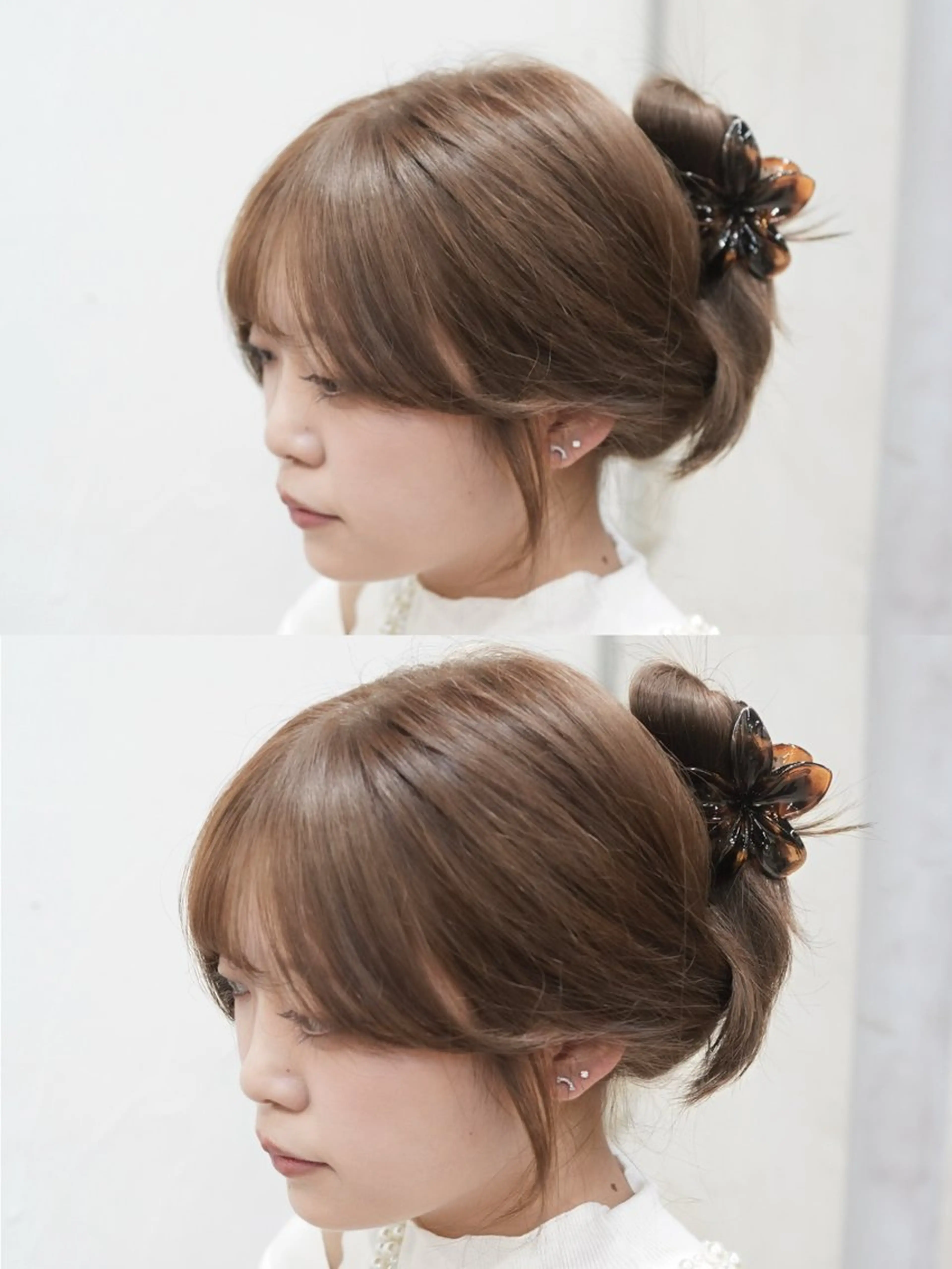 セミロング カラー ヘアカラー トリートメント 🪞透けヘア髪質改善 艶ベージュ/nagiのヘアスタイル