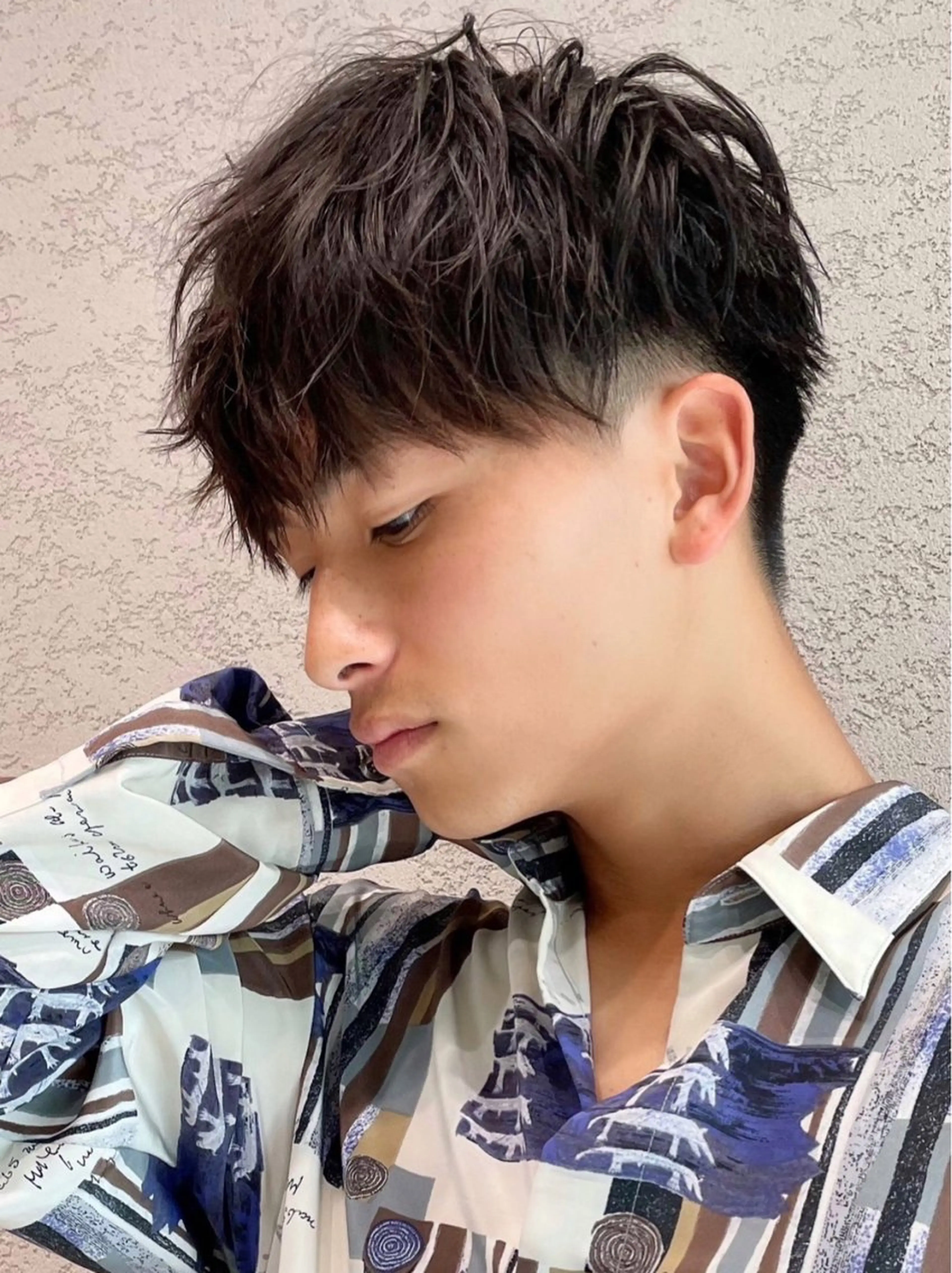 ショート パーマ メンズ カット パーマ 大人メンズパーマ メンズ特化　萱原大幹のヘアスタイル
