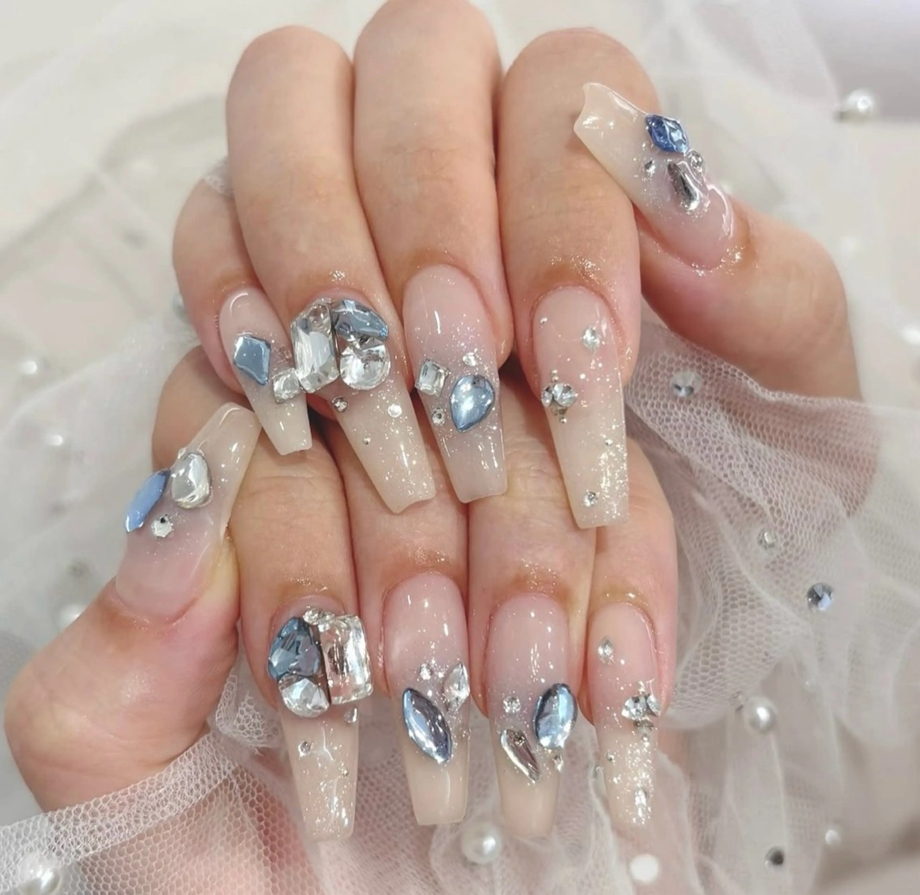 ネイル 韓国ネイル 持ち込み ニュアンスネイル ネイルチップ ハンドネイル TABI ANA.CHUOのネイルデザイン