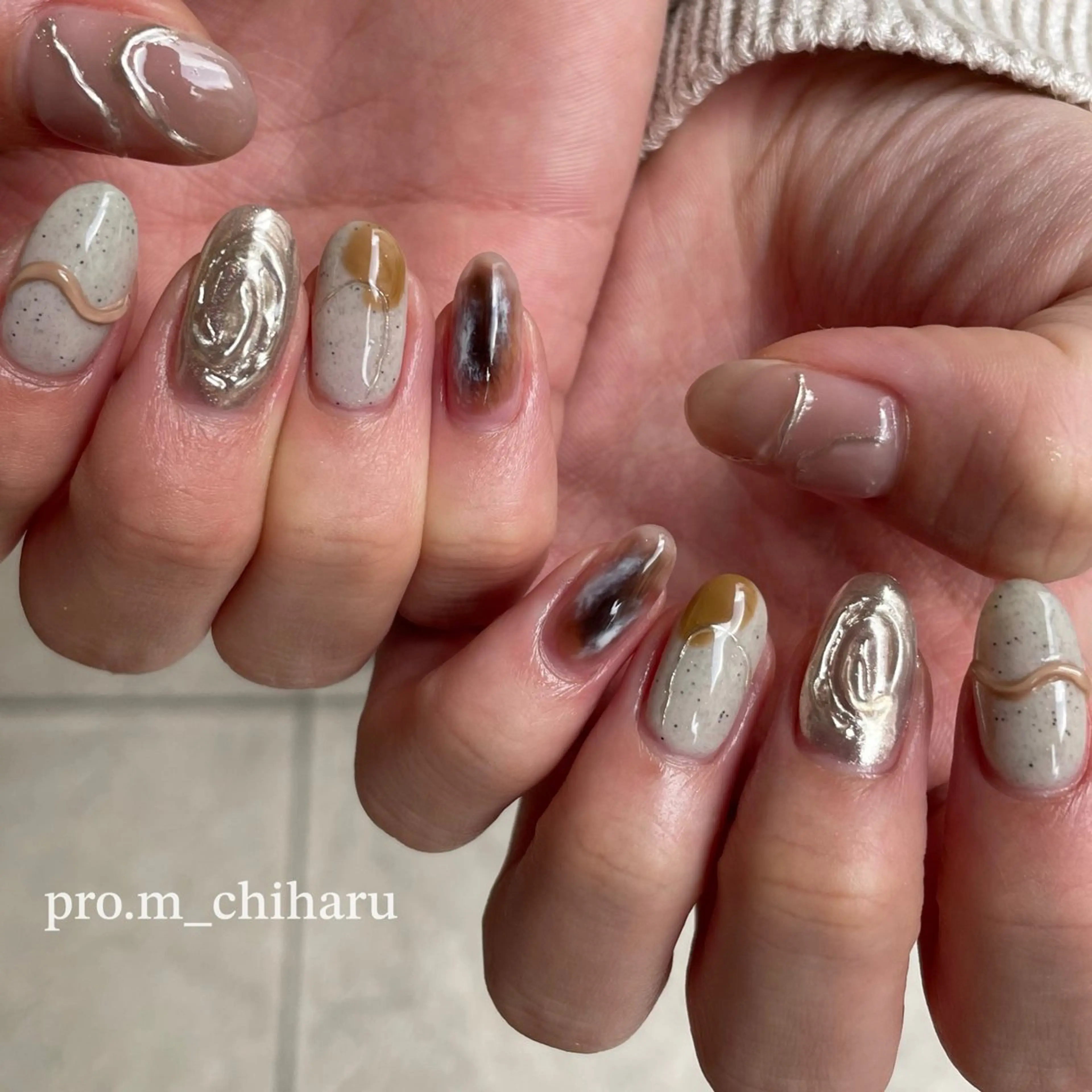 ネイル 持ち込み ハンドネイル pro.M chiharuのネイルデザイン