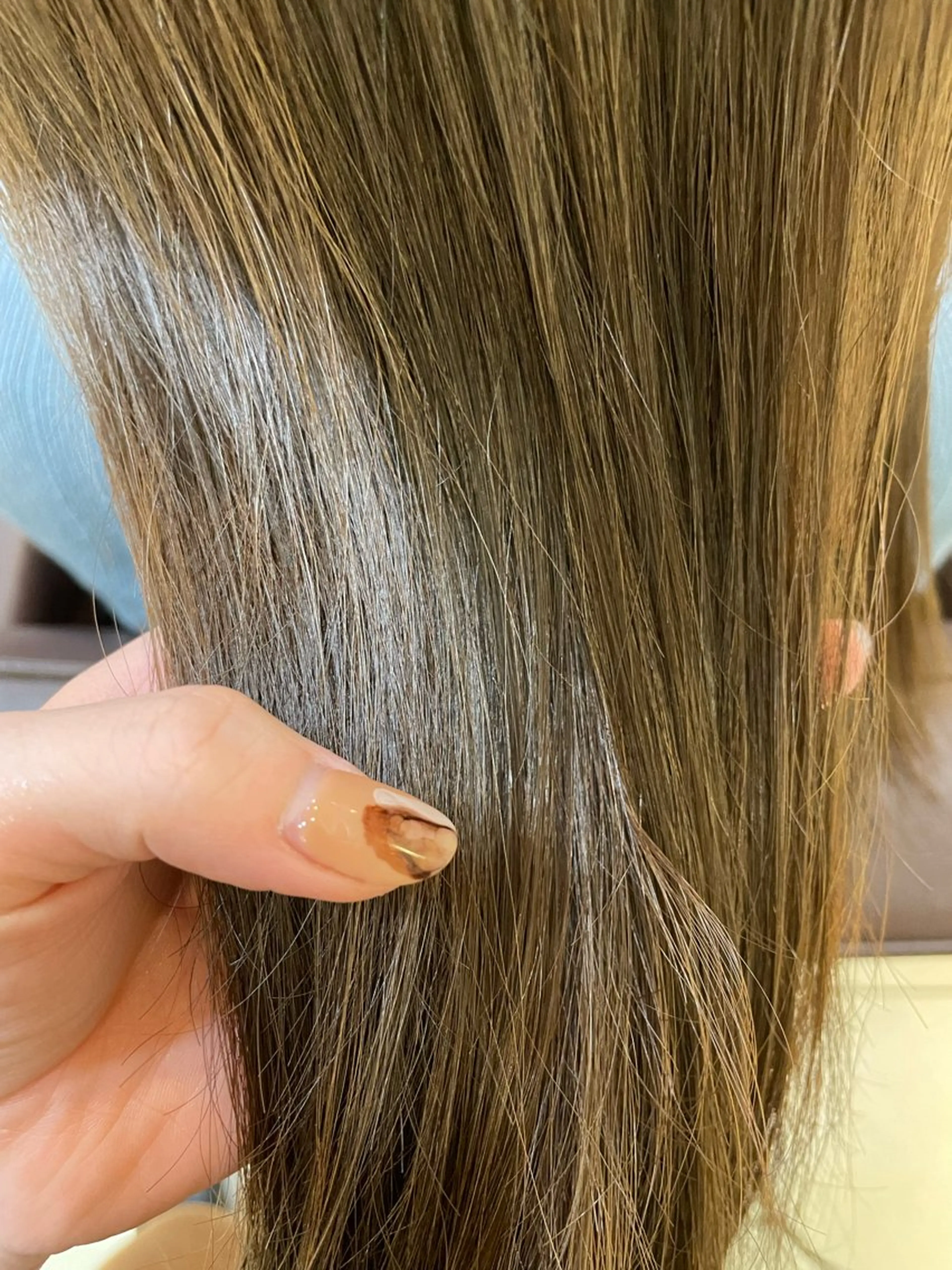 セミロング カラー グレージュ カット ヘアカラー トリートメント 似合わせまつパ× 透け感カラー/ゆりのマツエク・マツパデザイン