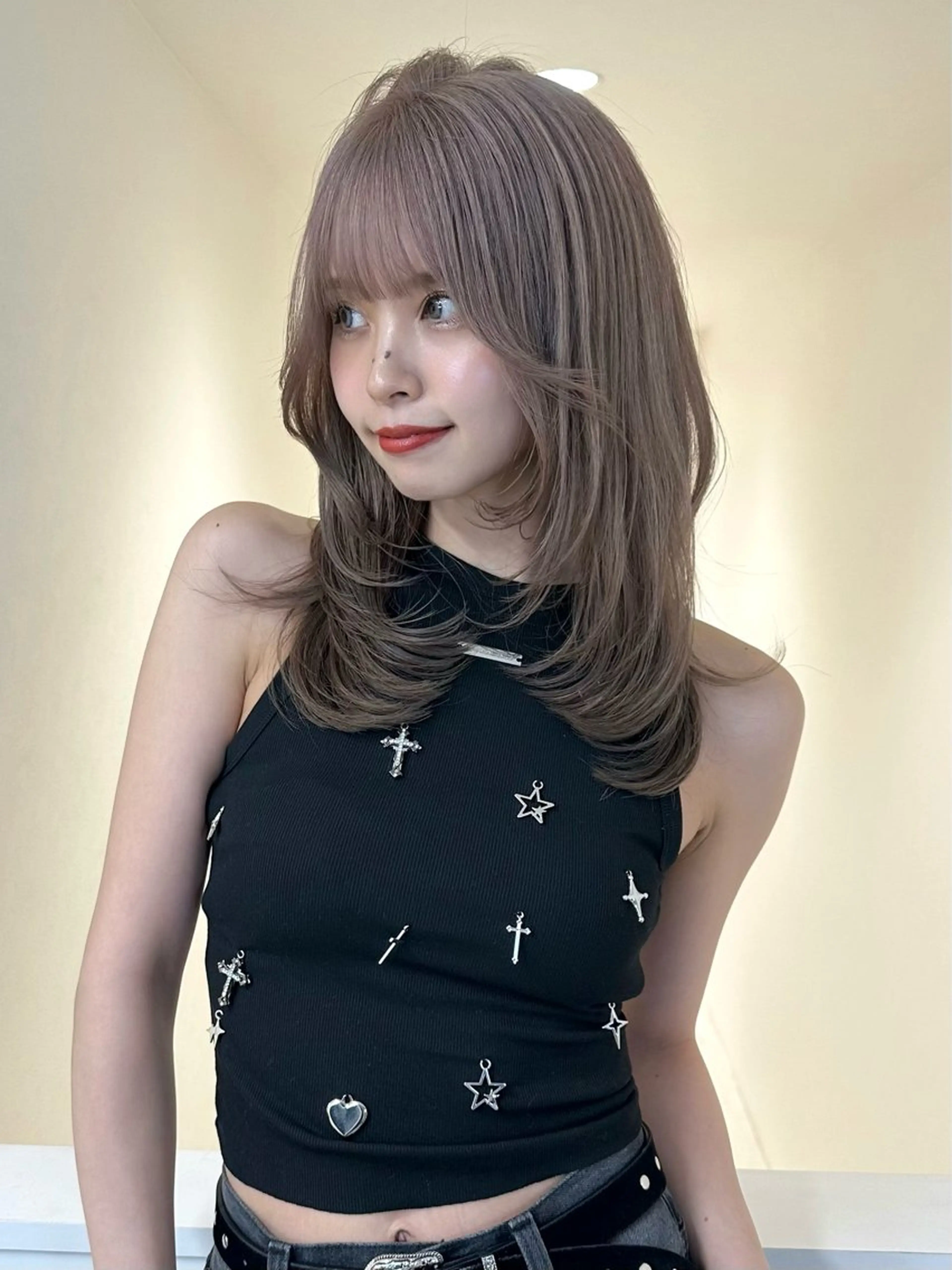 ミディアム レイヤーカット 平成ギャル×韓国 mix💖MIKUのヘアスタイル