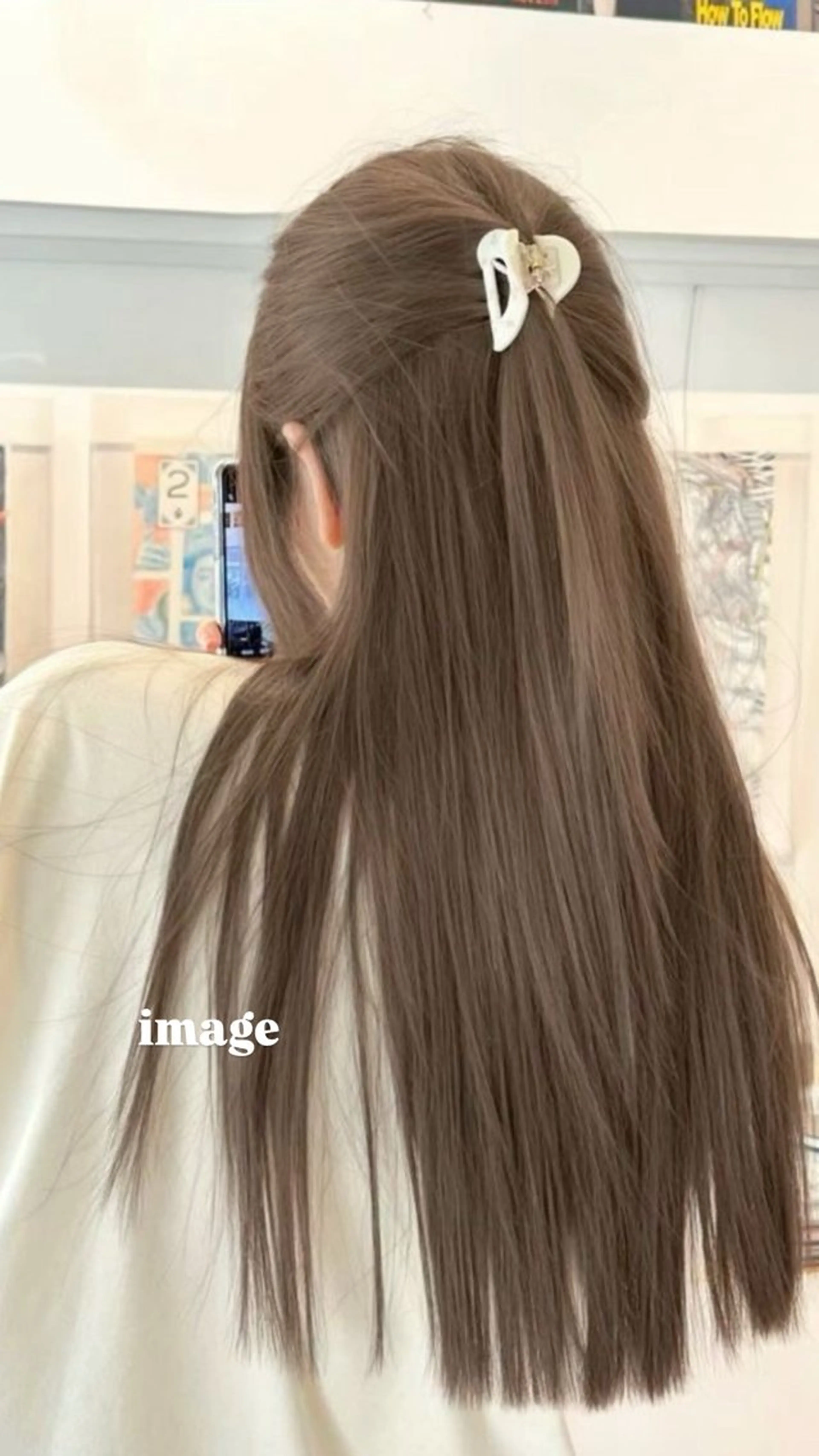 ロング ヘアカラー トリートメント LOE Yuuka/42🩵のヘアスタイル