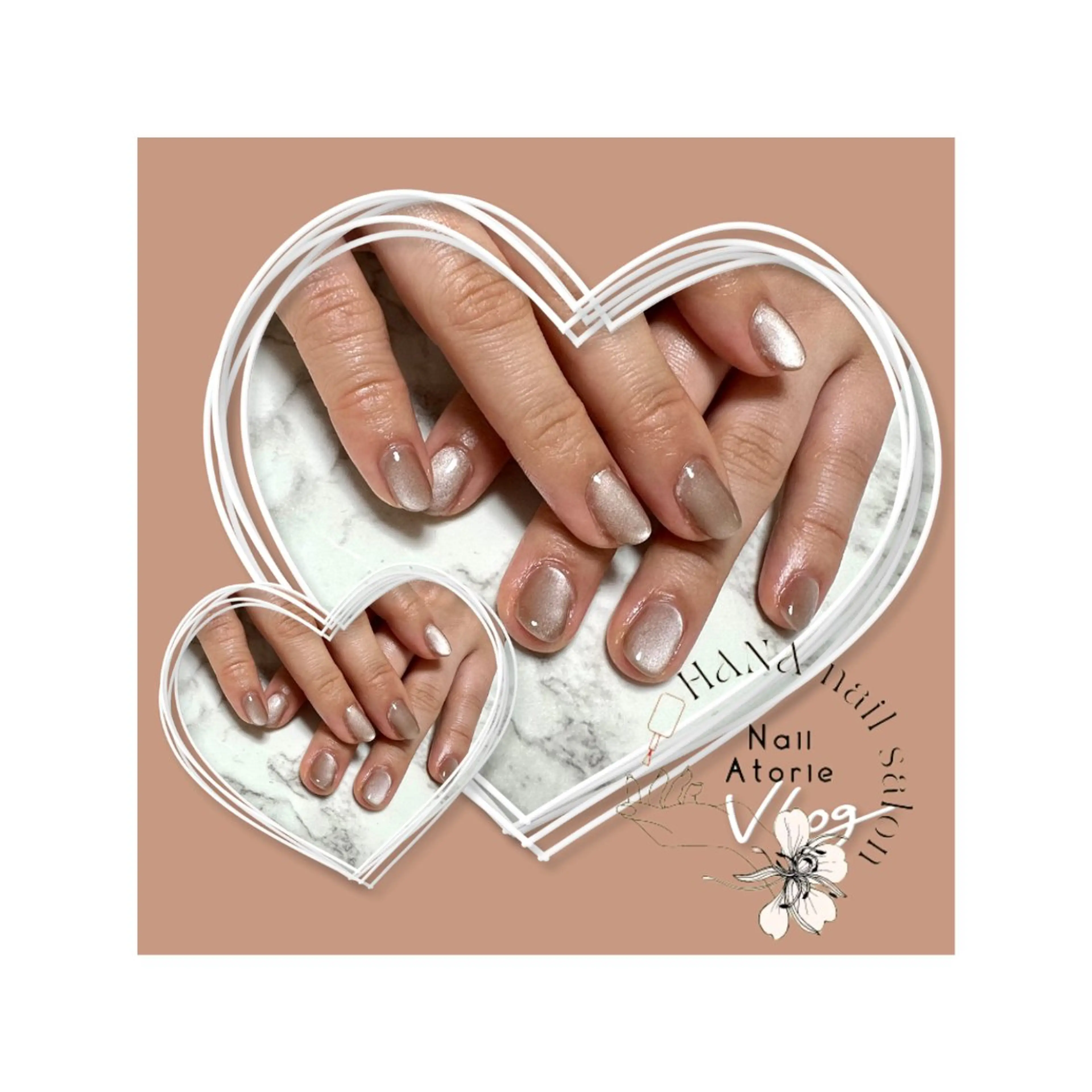 ネイル マグネットネイル ワンカラーネイル 春ネイル ハンドネイル HaNA 　nail salonのネイルデザイン