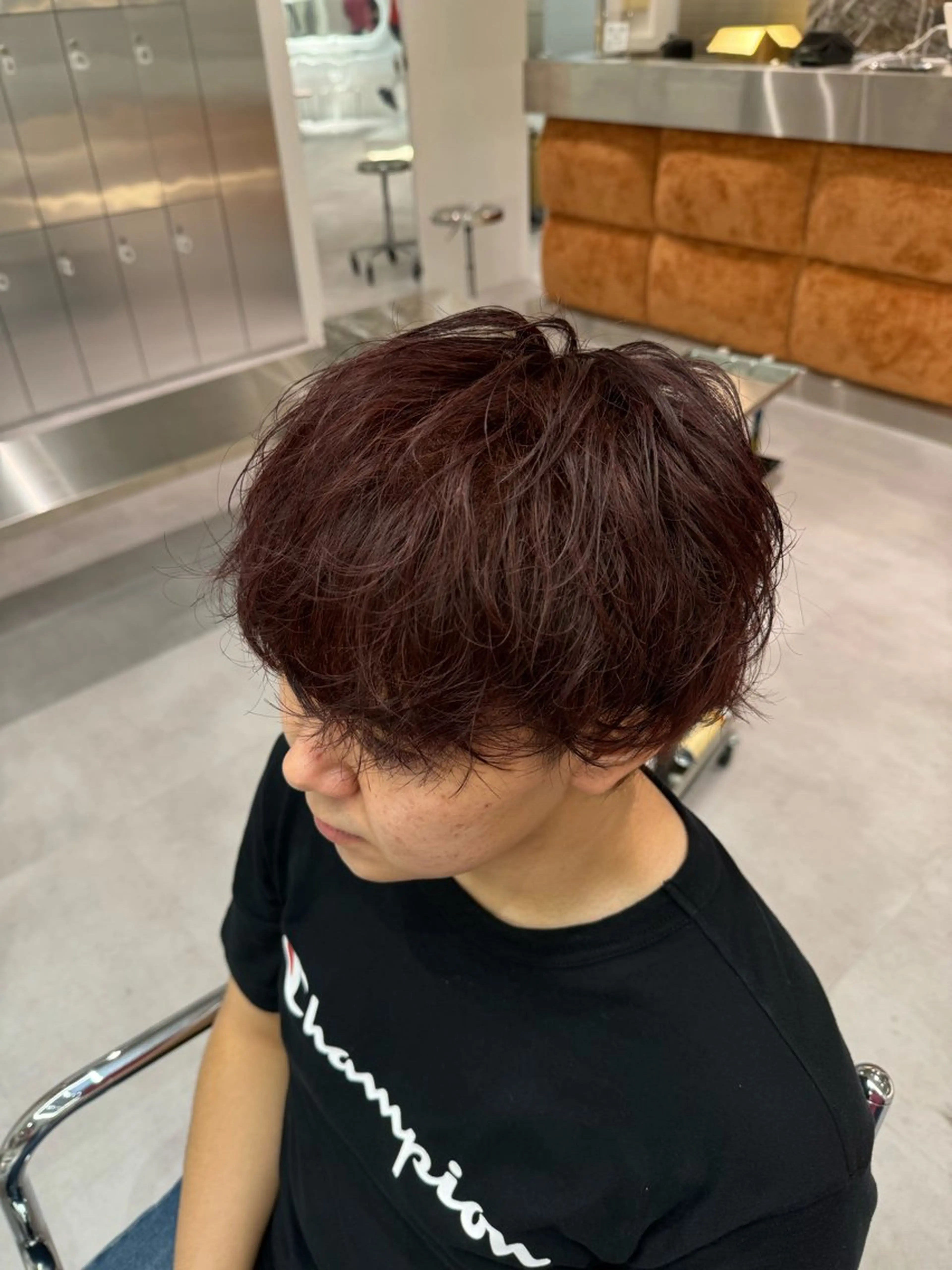 カラー メンズ ブラウンカラー レッドカラー ブリーチ/パーマ特化 片平和寿のヘアスタイル