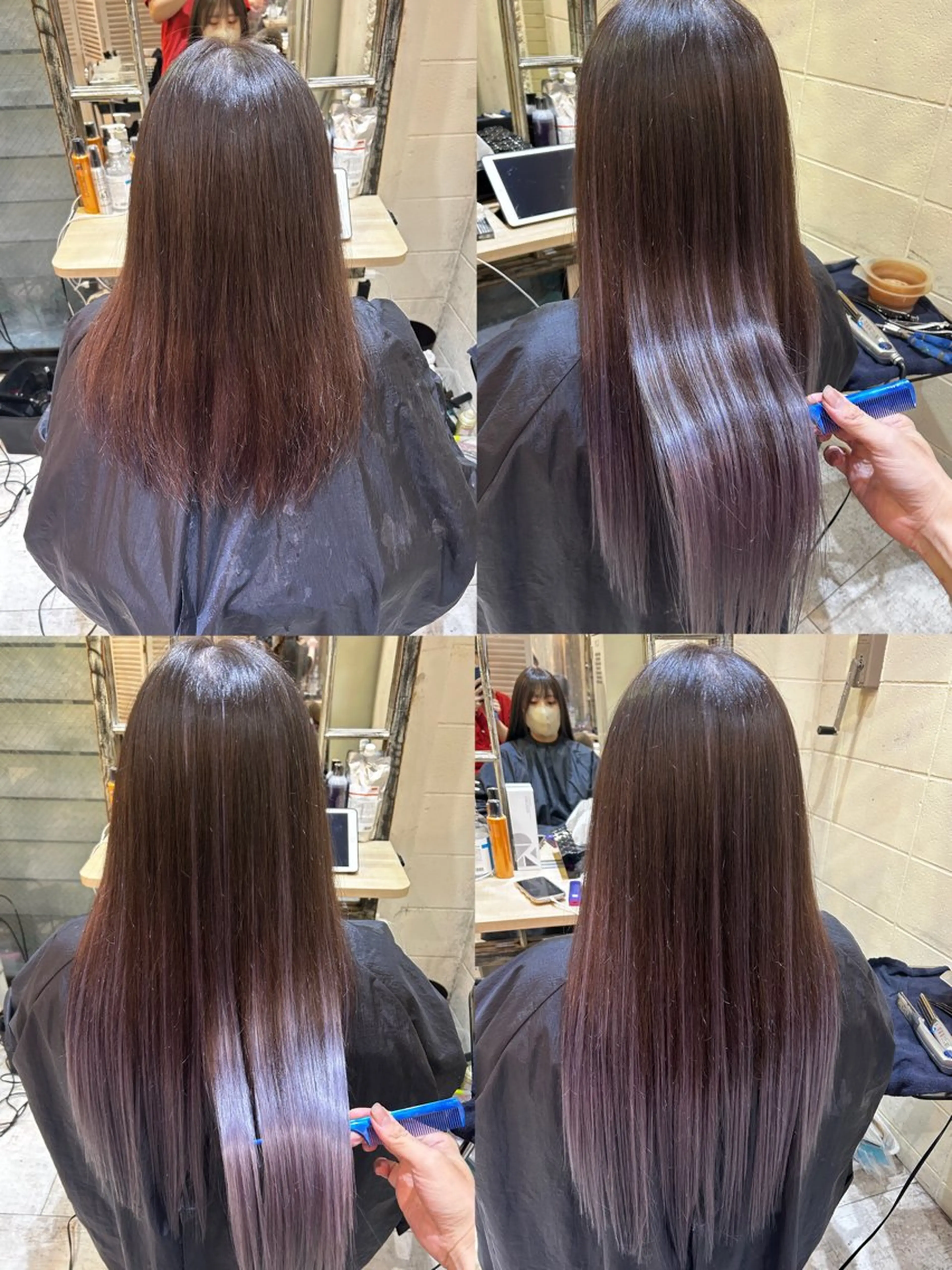 ロング カラー 佐伯 りょうのヘアスタイル