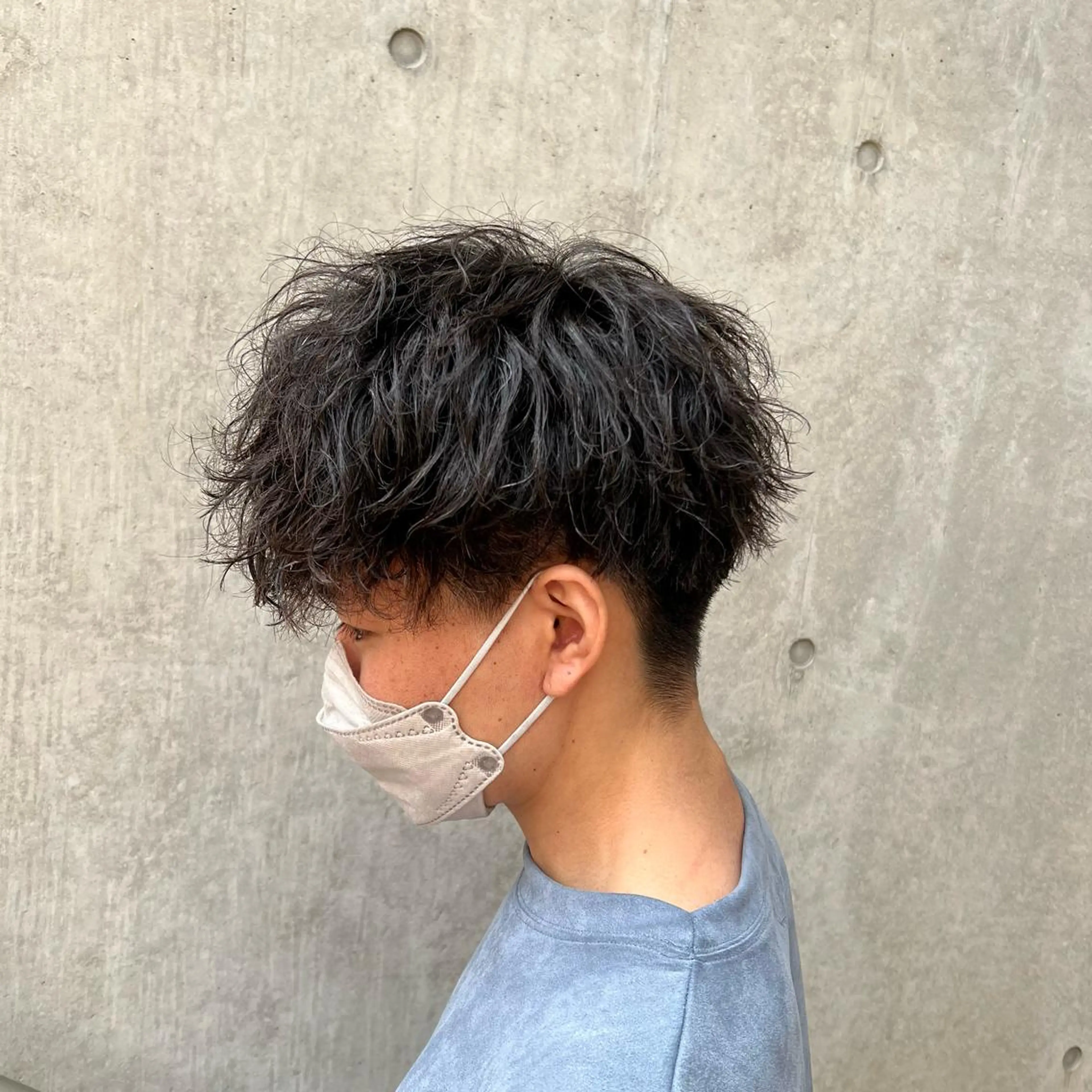 ショート パーマ メンズ 梅田茶屋町メンズ 専門美容師 山元一平のヘアスタイル