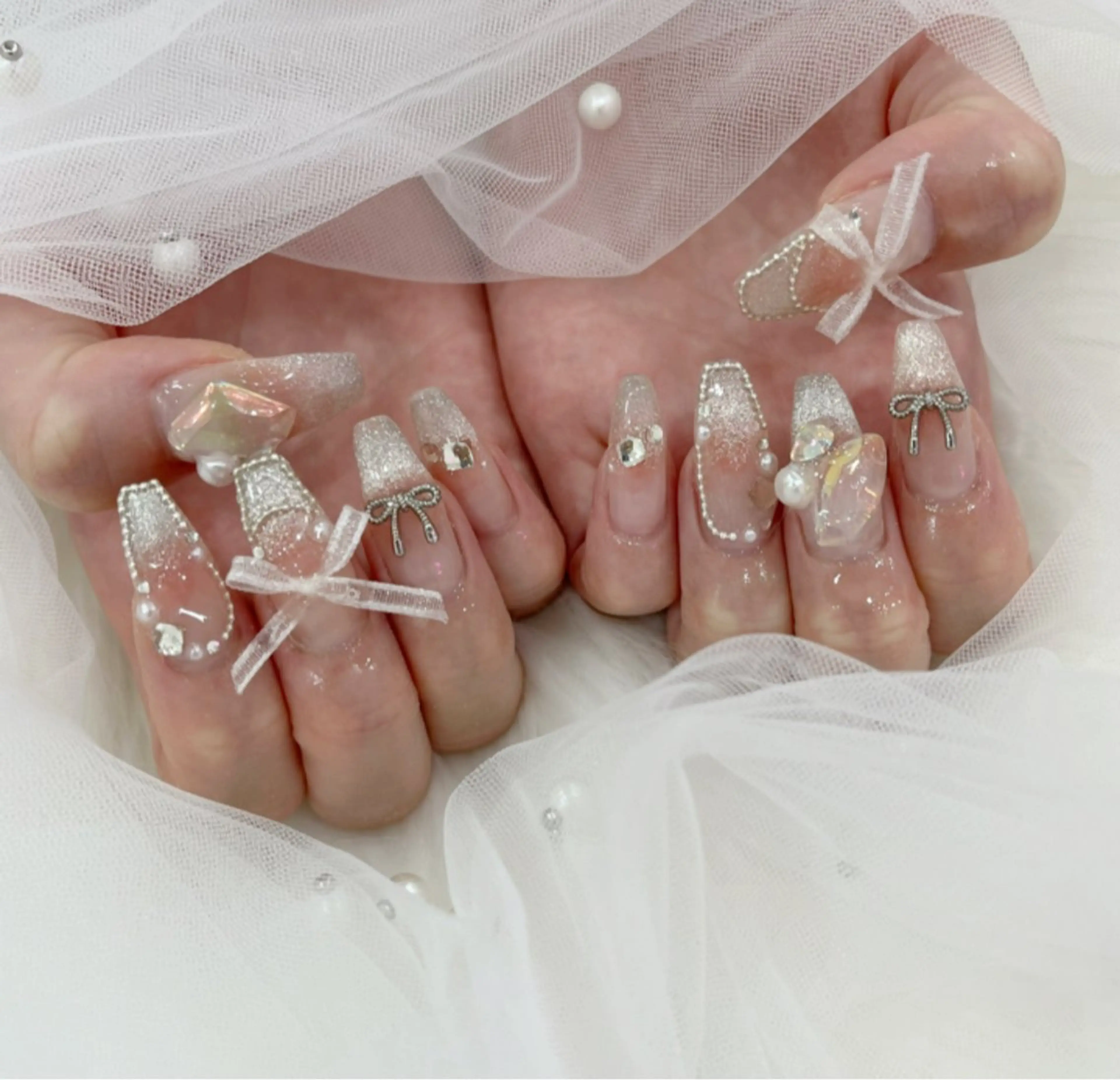 ネイル 長さ出し フットネイル ジェルネイル 韓国ネイル マグネットネイル #Amin nail salonのネイルデザイン