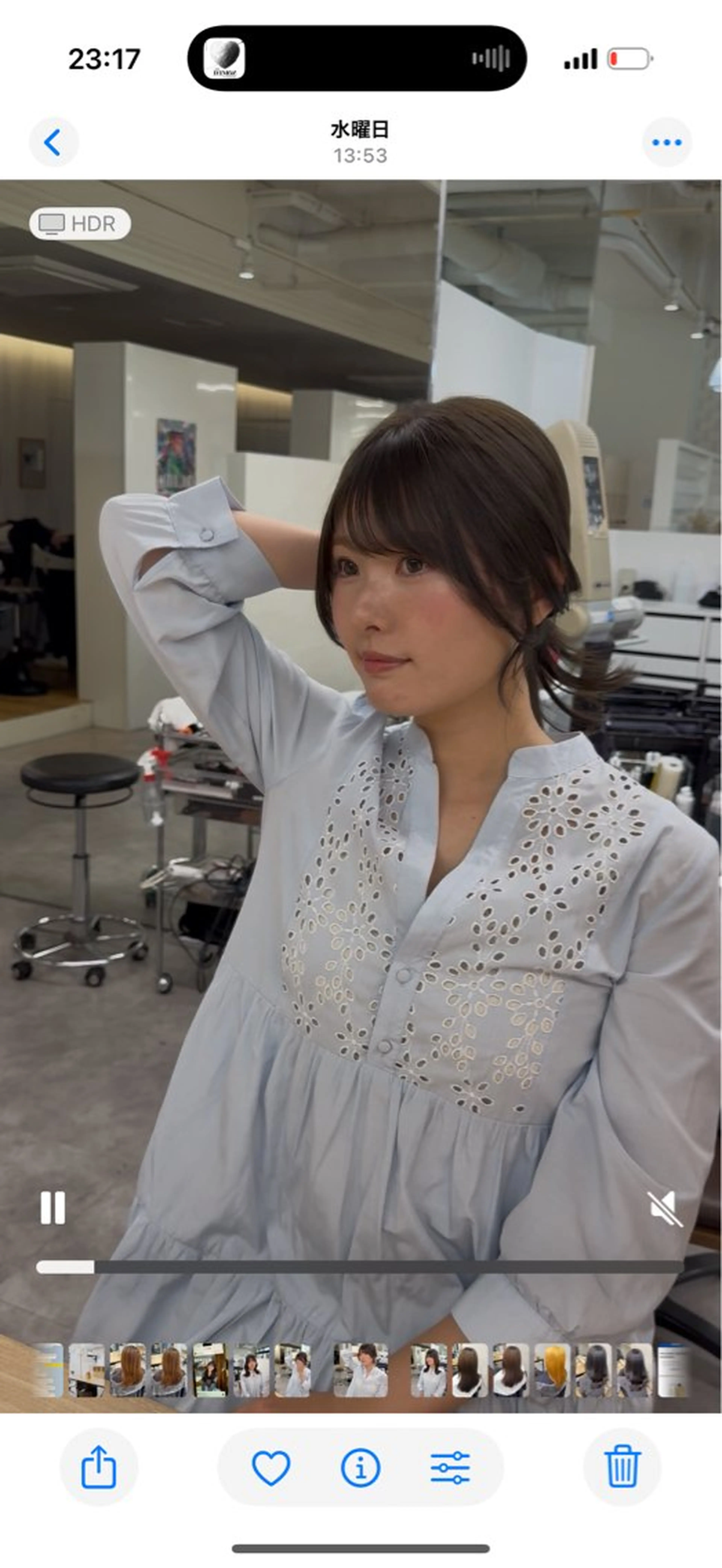 セミロング 顔周りカット 韓国レイヤー🪽 無重力パーマナツキのヘアスタイル