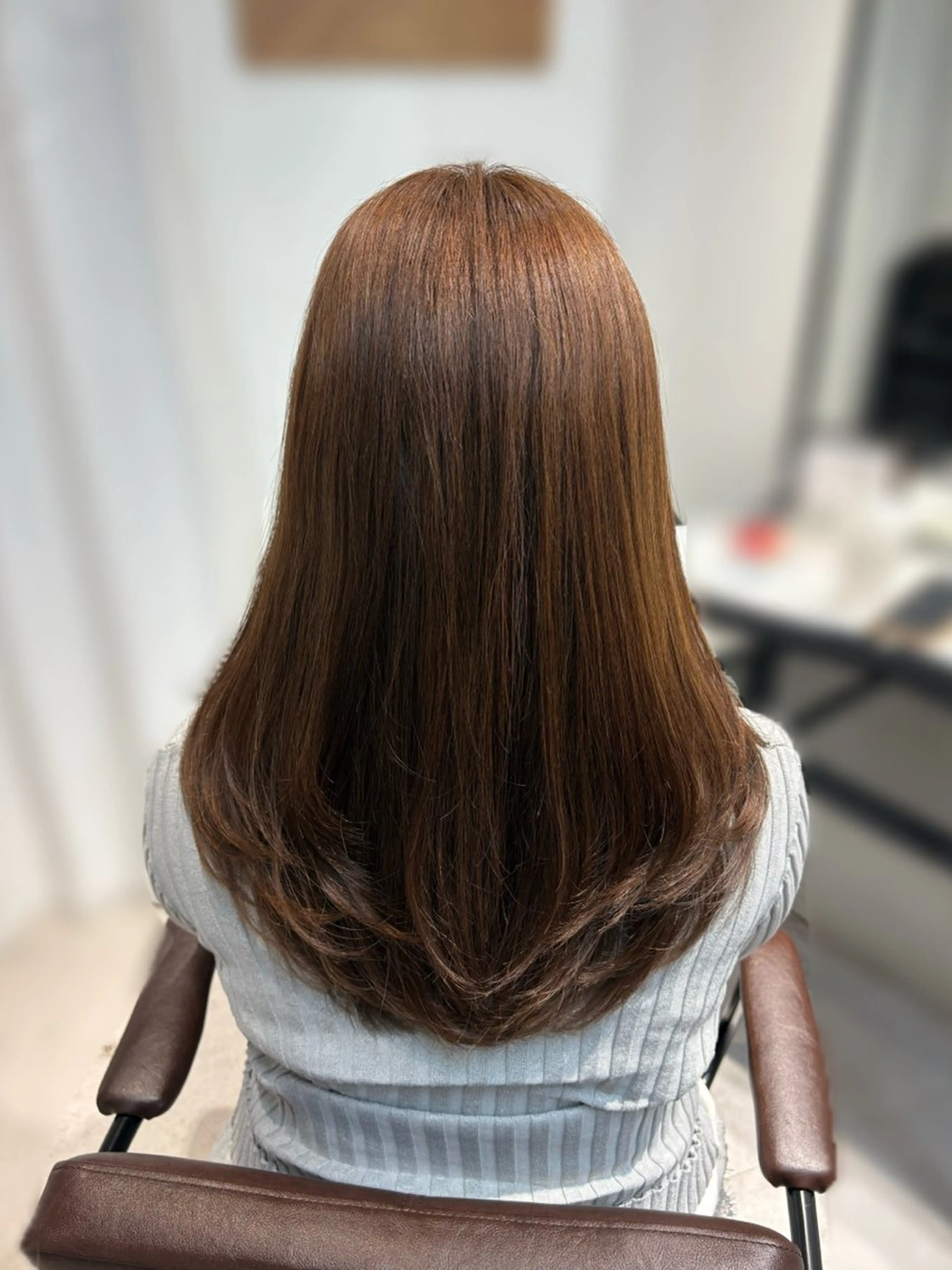 ロング カラー カット ヘアカラー ninaアイドル前髪 ×透明感🎀のヘアスタイル