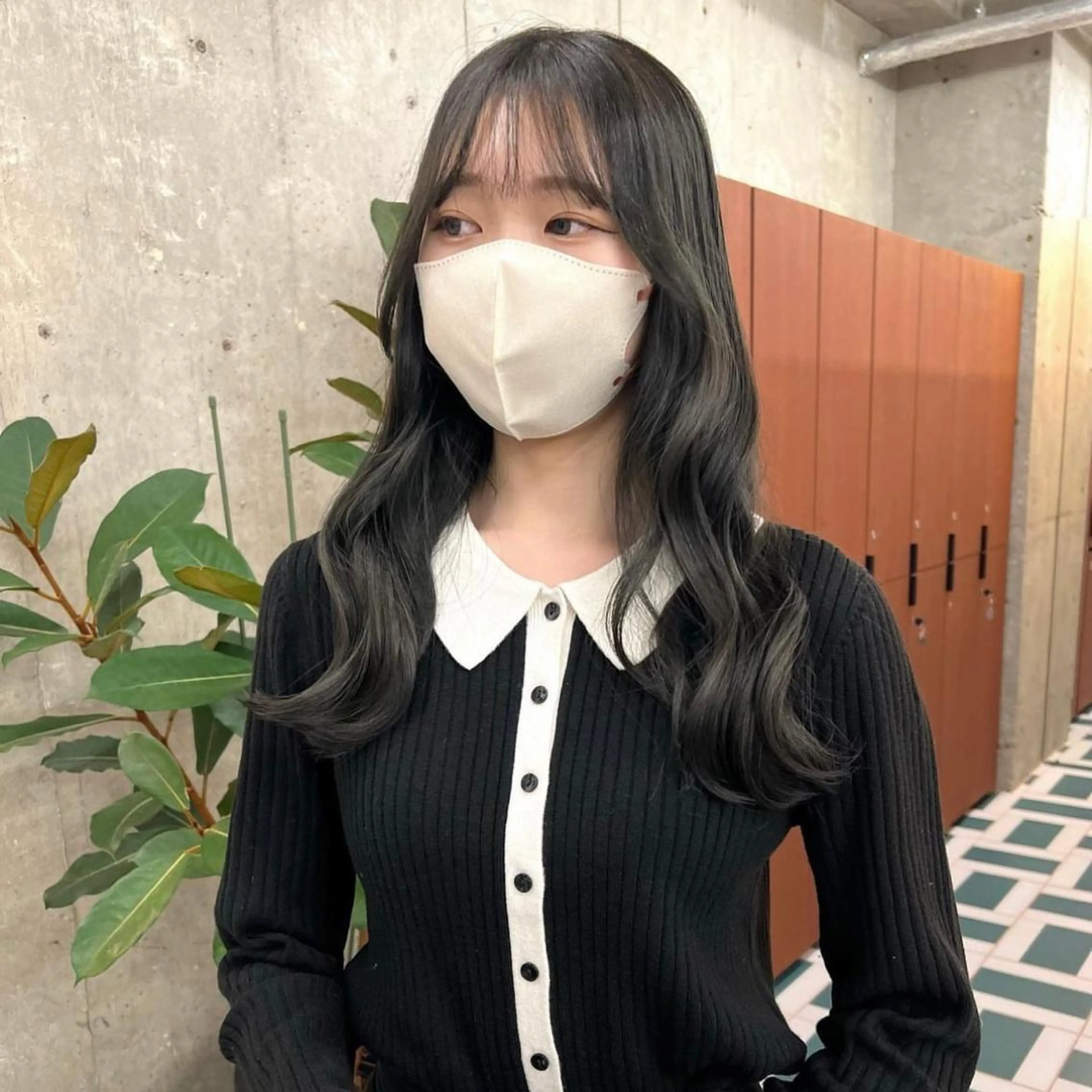 ロング カラー グレージュ オリーブグレージュ オリーブグレー 髪質改善 ボブ/艶髪/栄/ 名古屋/COCOのヘアスタイル