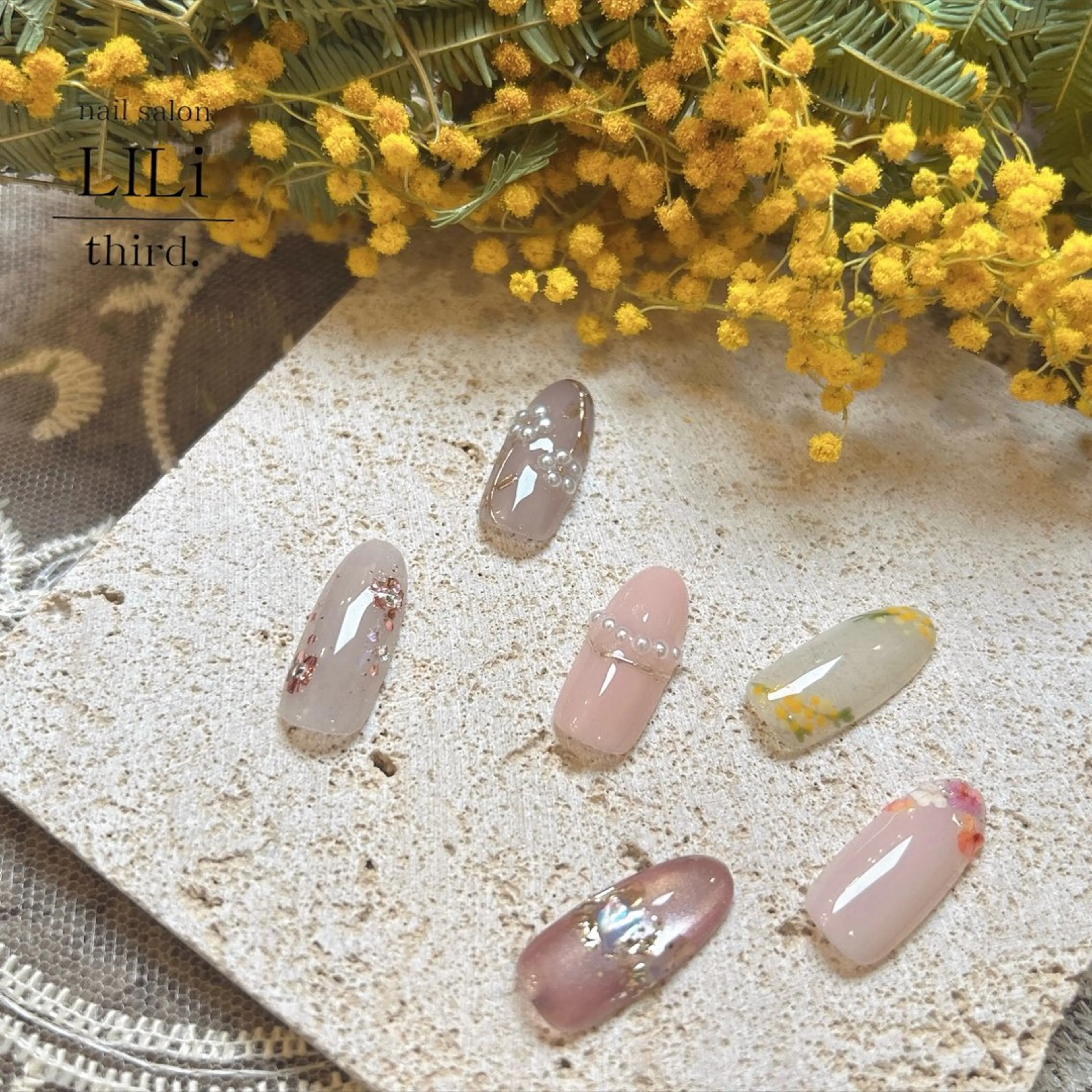 ネイル アートネイル オフィスネイル シンプルネイル 春ネイル ハンドネイル Saya ᵕ̈*のネイルデザイン