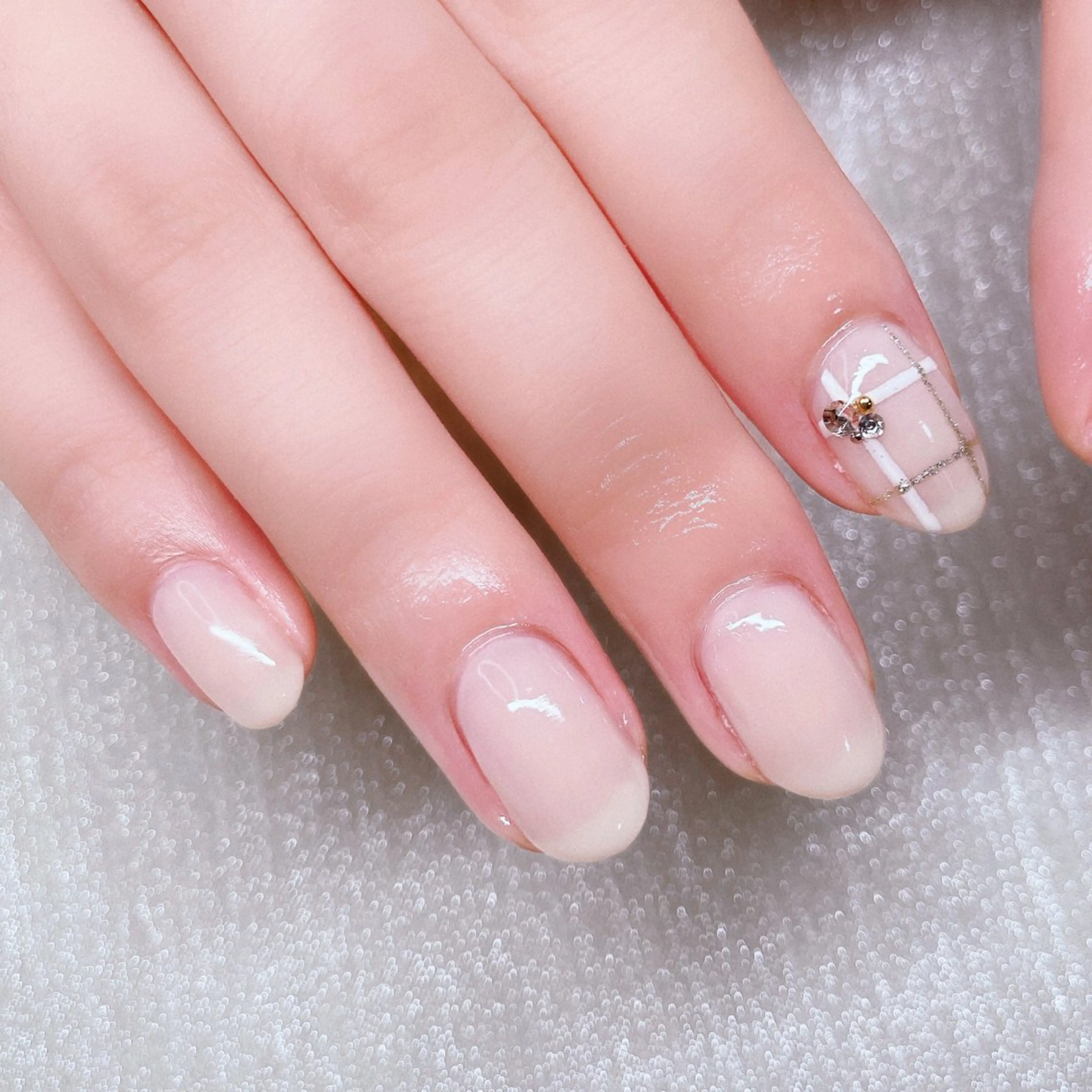 ネイル 長さ出し ハンドネイル Nailist suzuのネイルデザイン