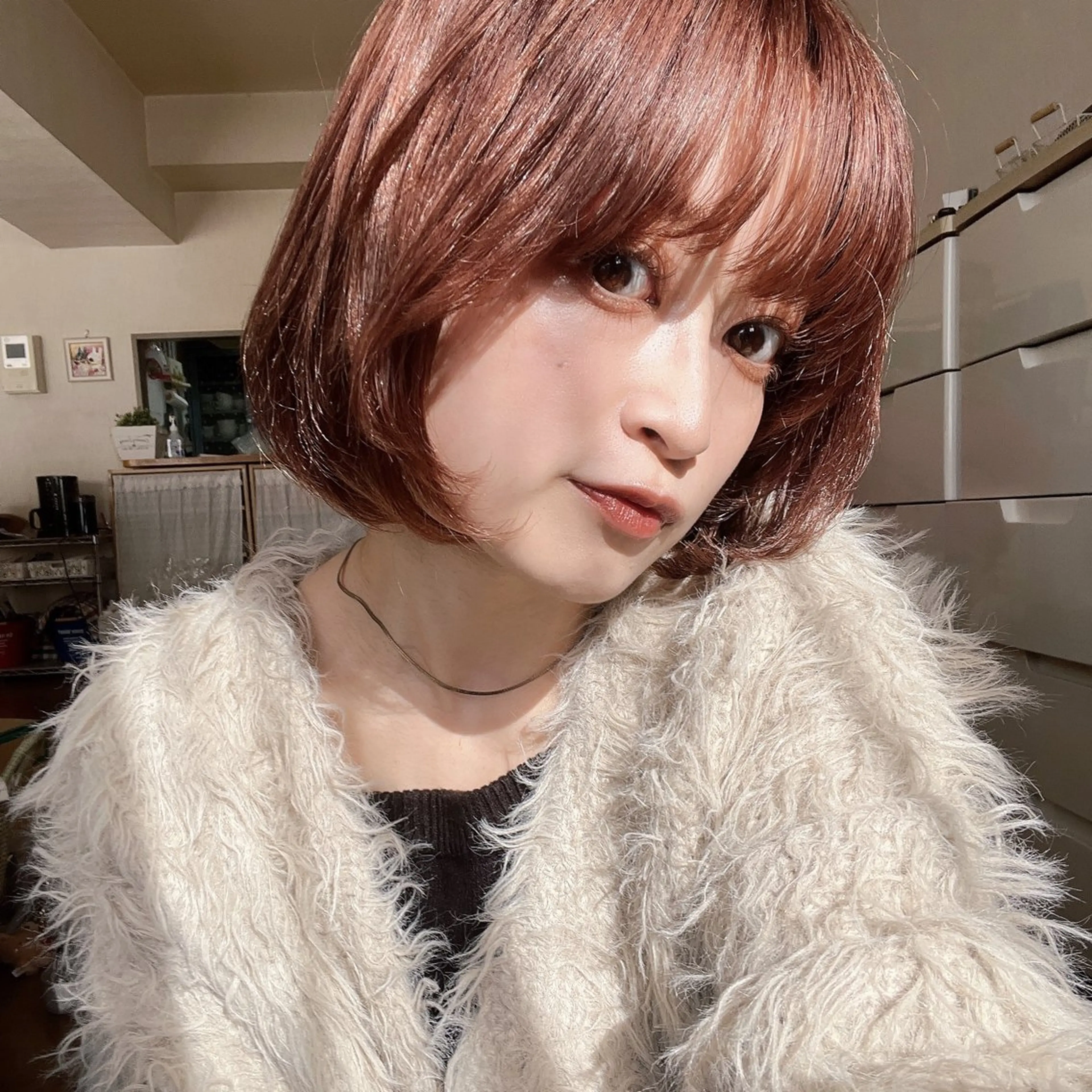 【ブリーチなしで高発色🖤】似合わせカット+ブリーチなしダブルカラー♡〔ケアカラー/ブリーチなしカラー/透明感カラー/〕の写真