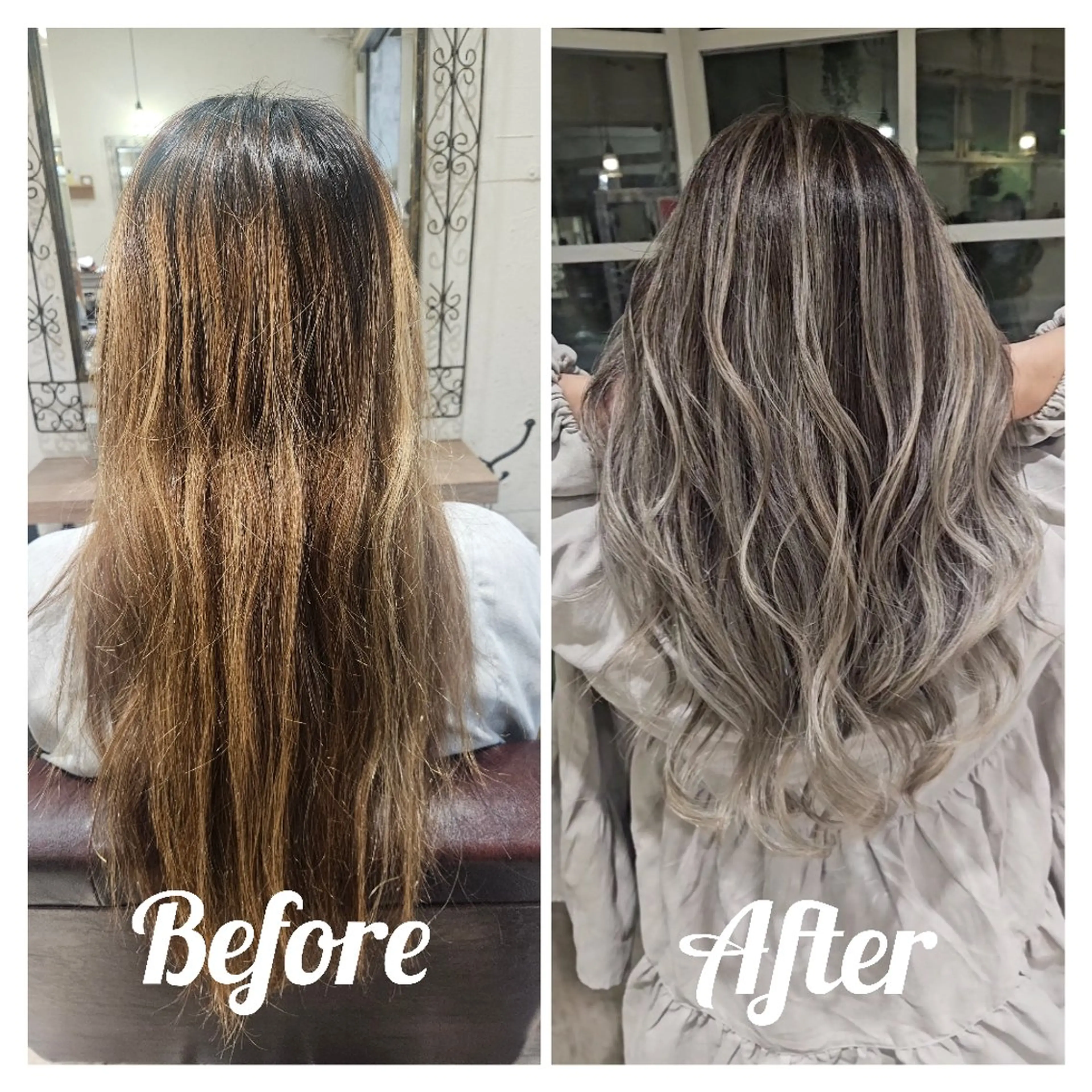 ロング ハイライト 韓国風ヘア レイヤーカット ヘアカラー バレイヤージュ/ ハイライト/大内格のヘアスタイル