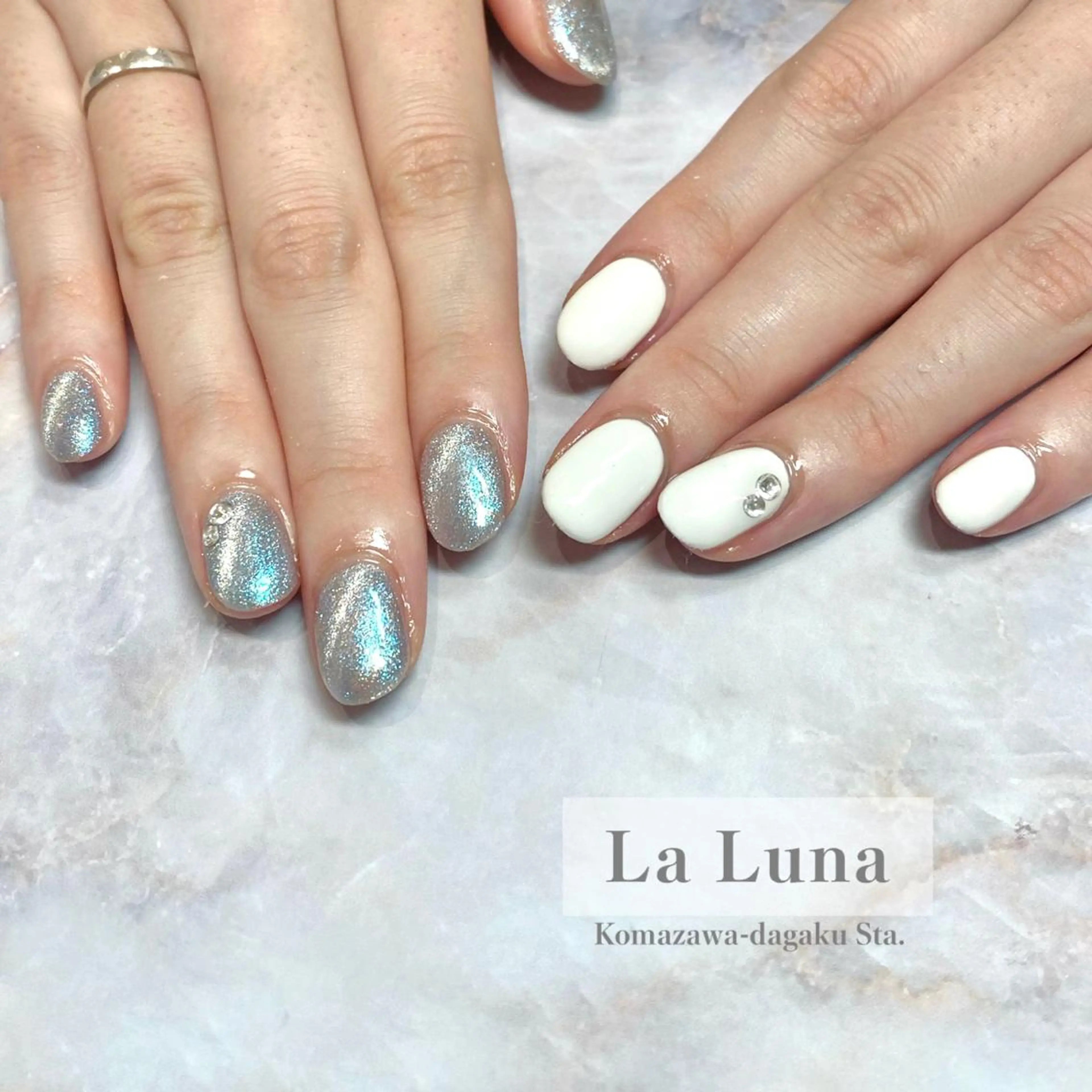 ネイル マグネットネイル ワンカラーネイル ＬａＬｕｎａ🌙 Natsukiのネイルデザイン