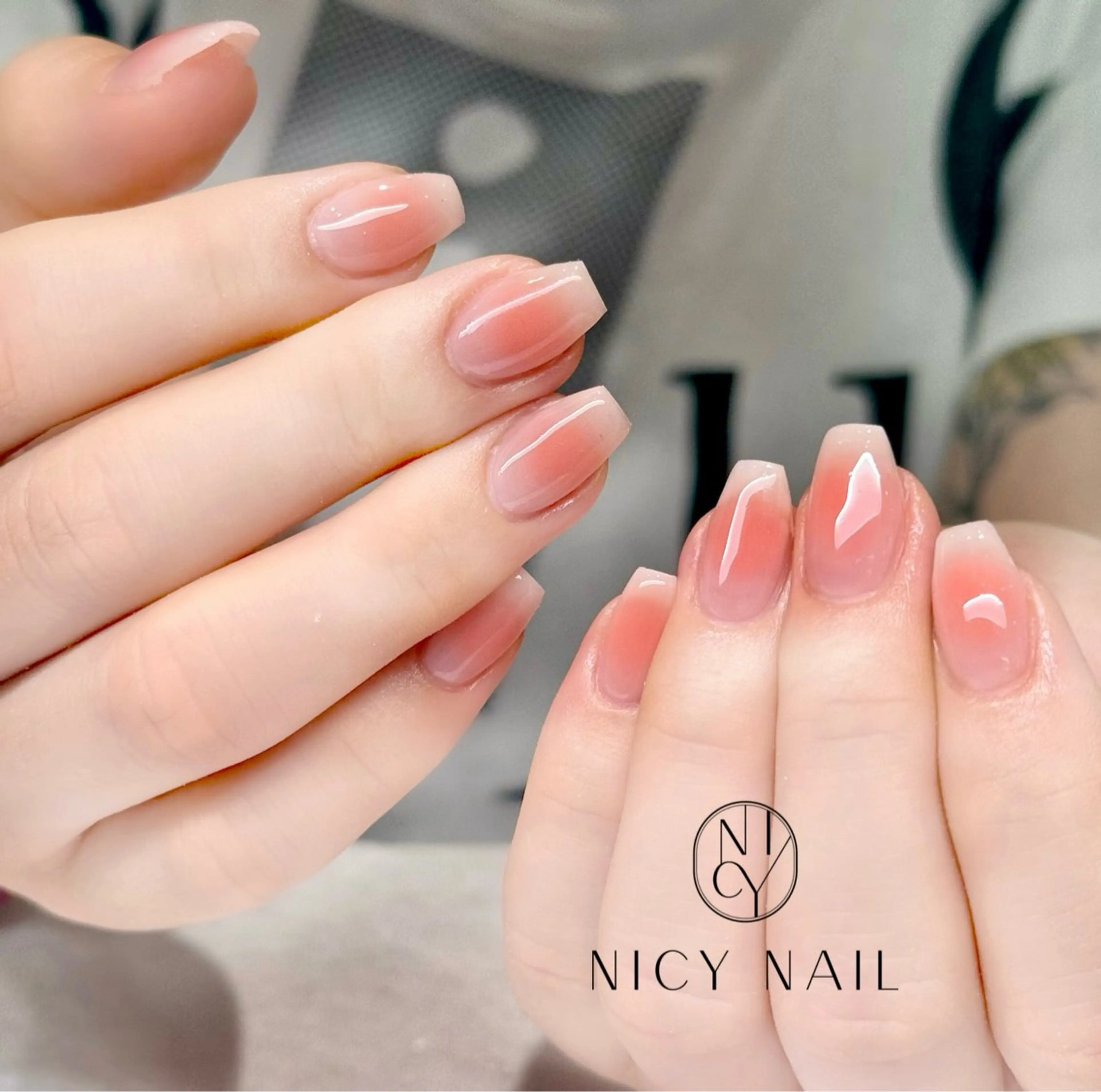 ネイル アートネイル オーロラネイル ブルー チークネイル フットネイル NICY NAIL 池袋のネイルデザイン