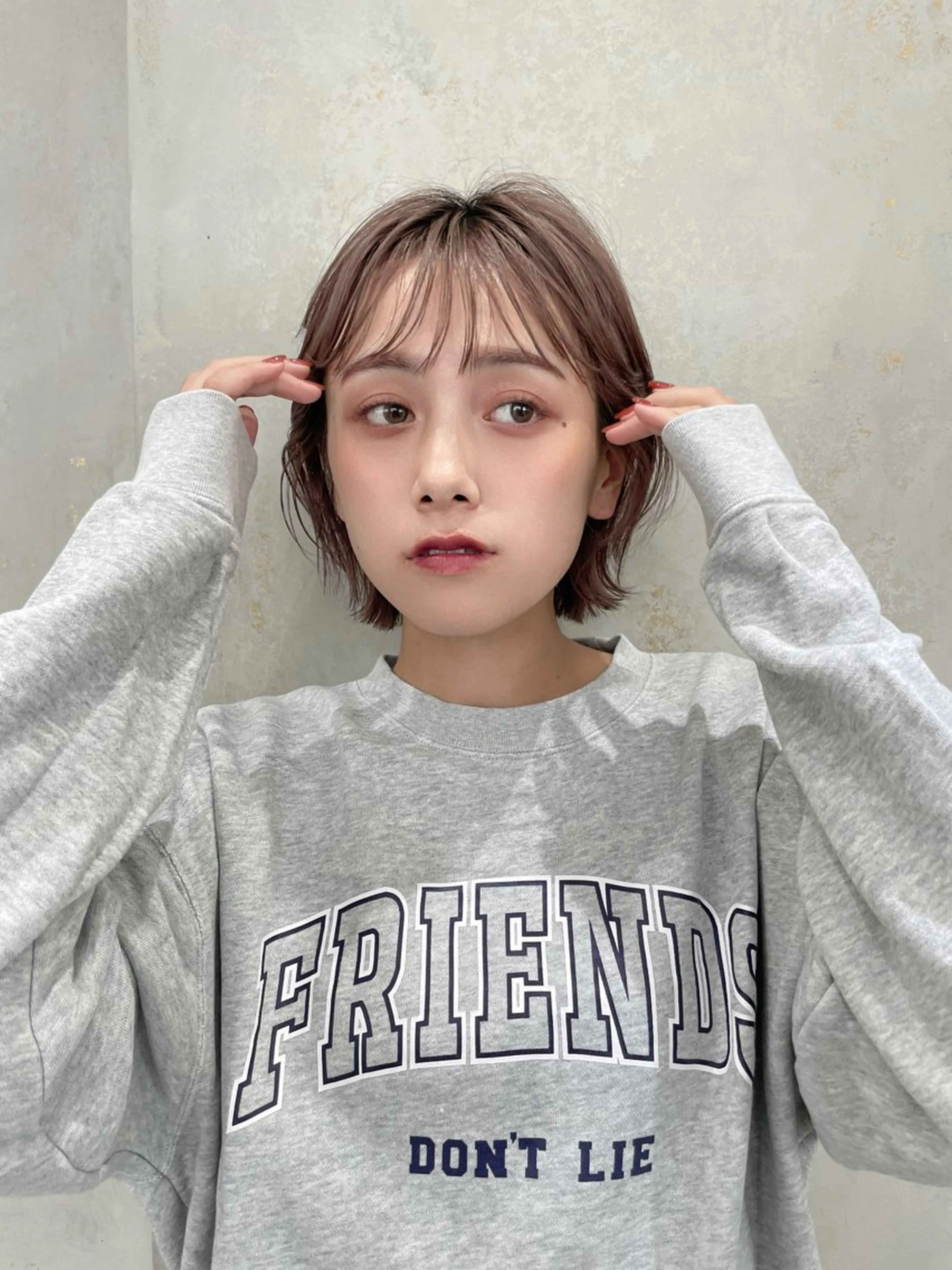 【🌱自然な仕上がりに🌱】柔らか前髪縮毛矯正➕小顔カット➕高保湿トリートメント💎の写真