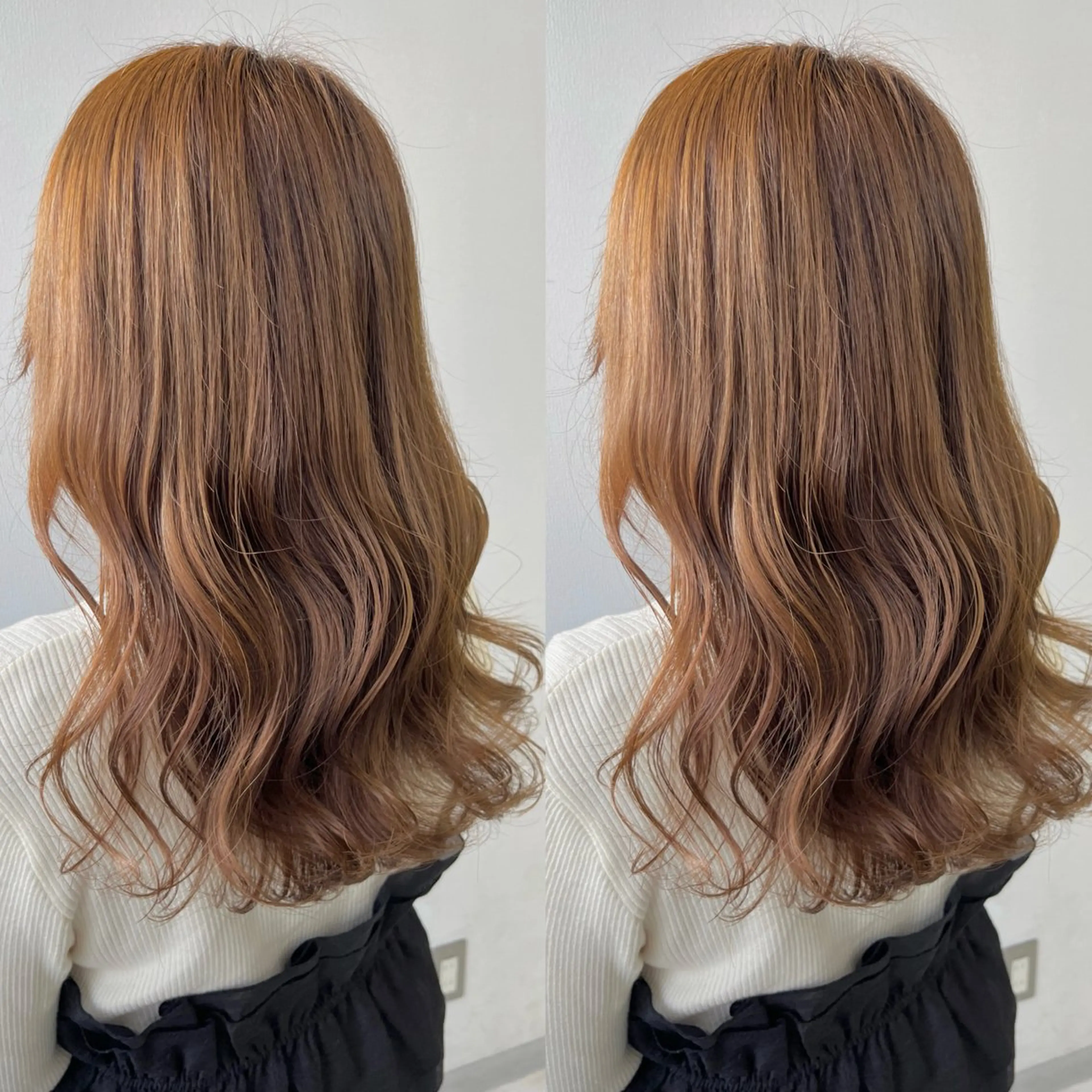 ロング カラー カット ヘアカラー トリートメント 透明感カラー🪿🤍 顔まわりカットのヘアスタイル